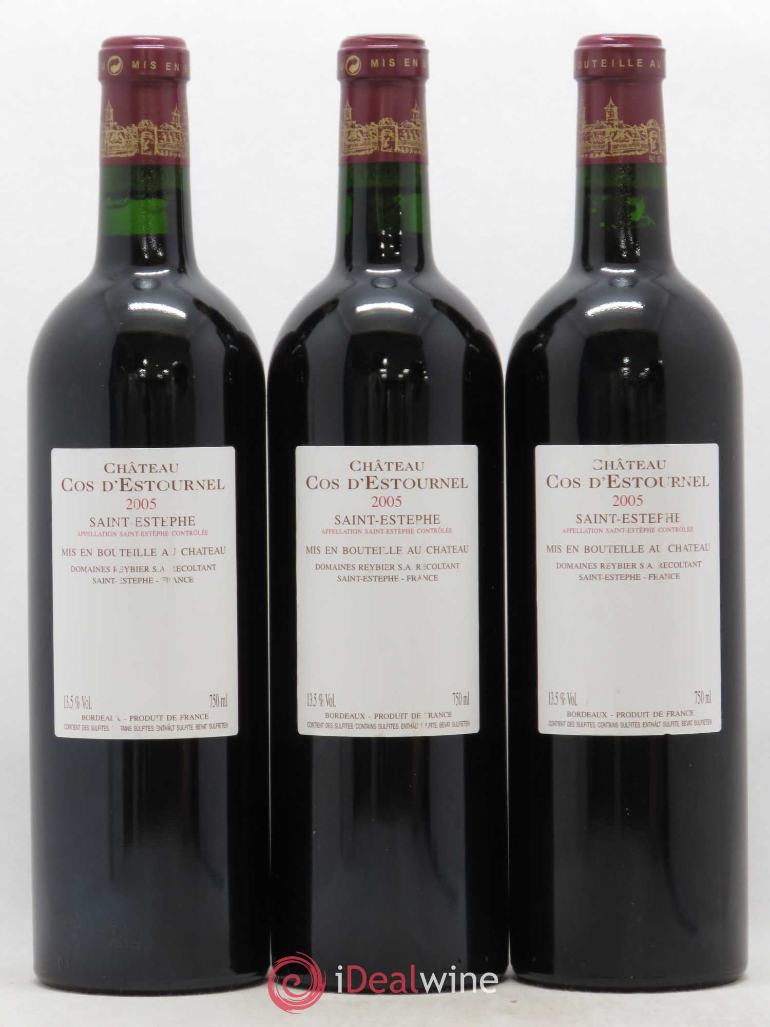 Cos d'Estournel 2ème Grand Cru Classé 2005 - Lot de 3 bouteilles - 1