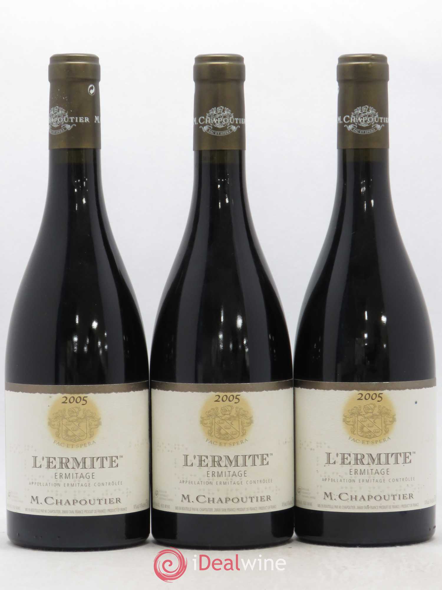 Hermitage Ermitage l'Ermite Chapoutier 2005 - Lot de 3 bouteilles - 0