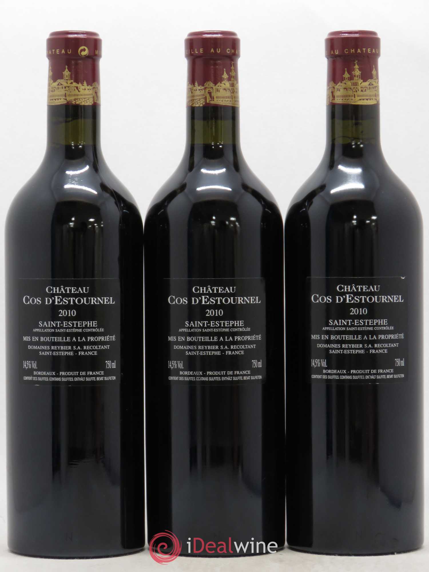 Cos d'Estournel 2ème Grand Cru Classé 2010 - Lot de 3 bouteilles - 1