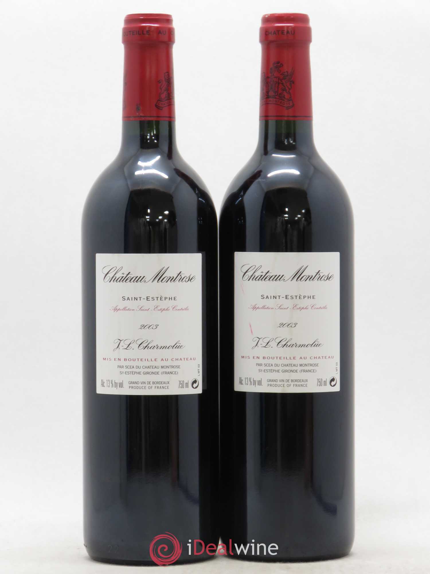 Château Montrose 2ème Grand Cru Classé 2003 - Lot de 2 bouteilles - 1