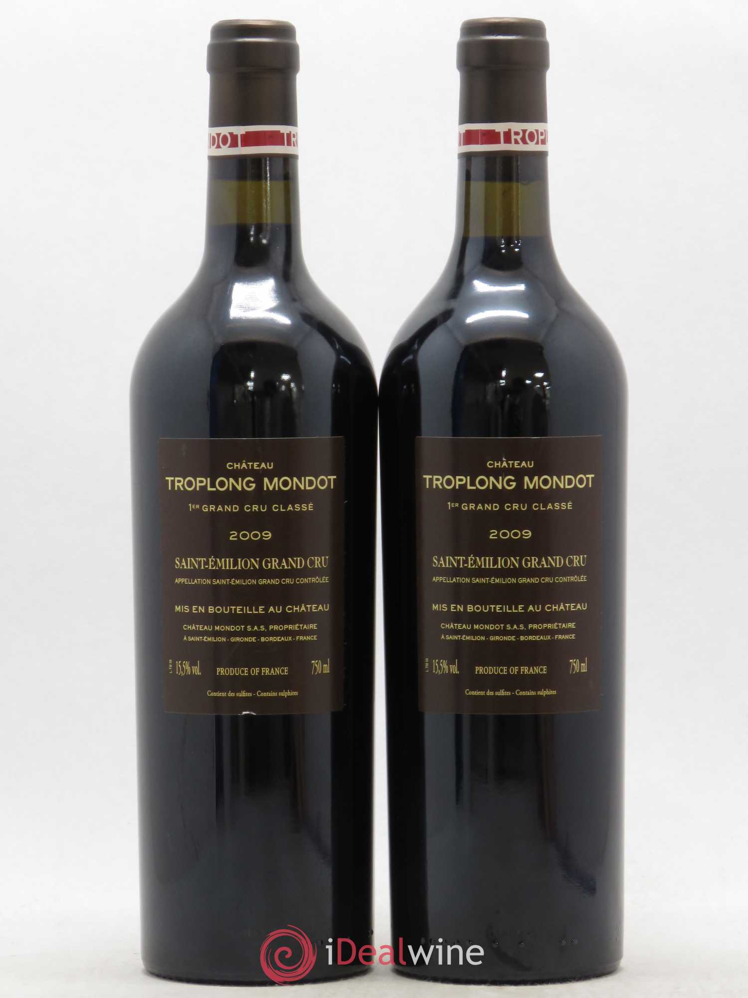 Château Troplong Mondot 1er Grand Cru Classé B 2009 - Lot de 2 bouteilles - 1