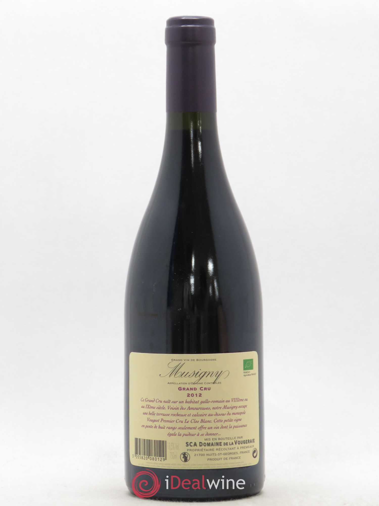 Musigny Grand Cru La Vougeraie 2012 - Lot de 1 bouteille - 1