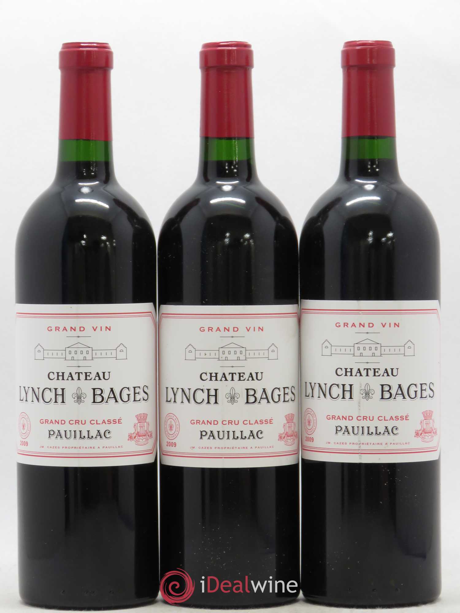 Château Lynch Bages 5ème Grand Cru Classé 2009 - Lot de 3 bouteilles - 0