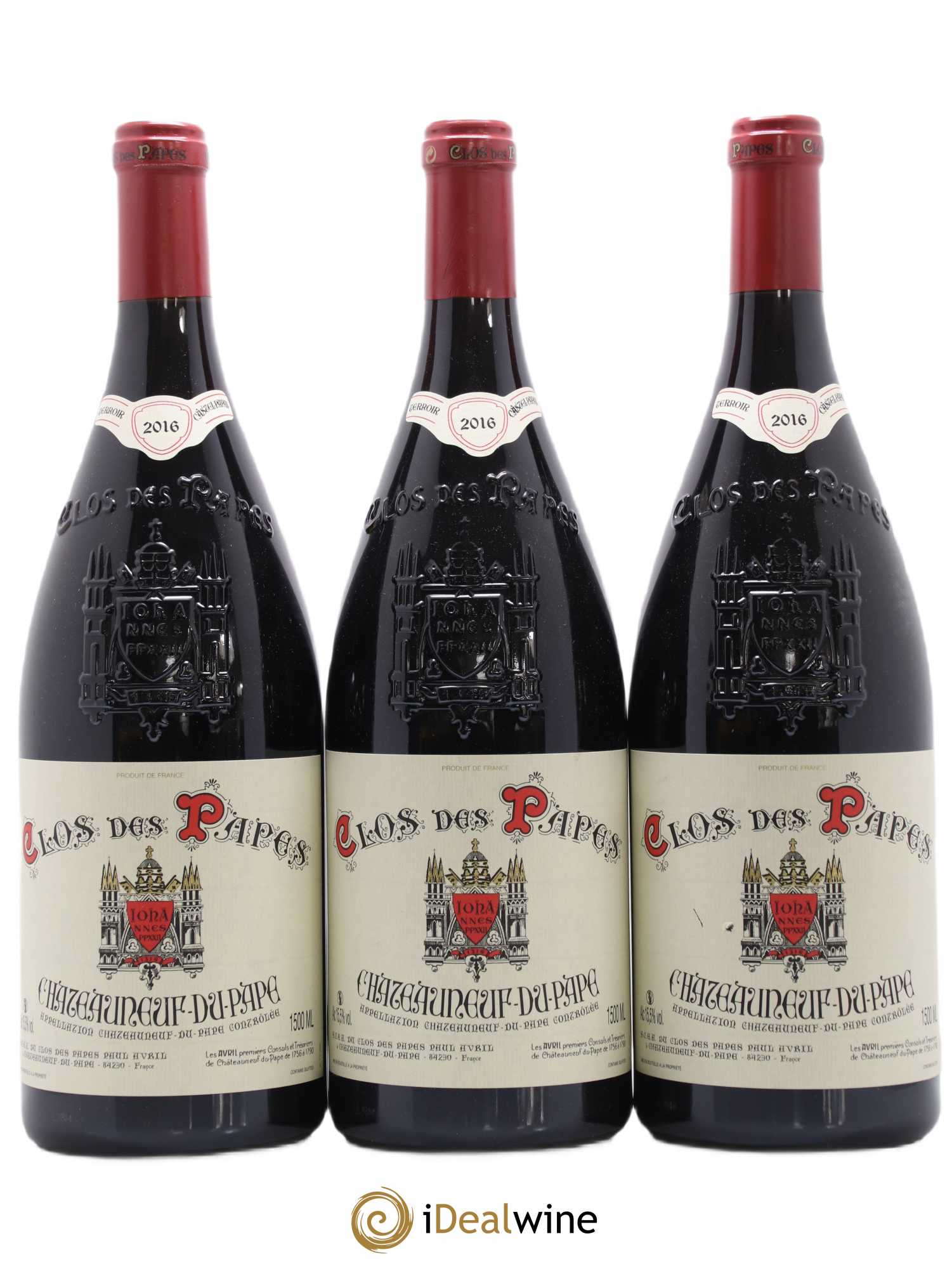 Châteauneuf-du-Pape Clos des Papes - Paul Avril 2016 - Lot de 3 magnums - 0