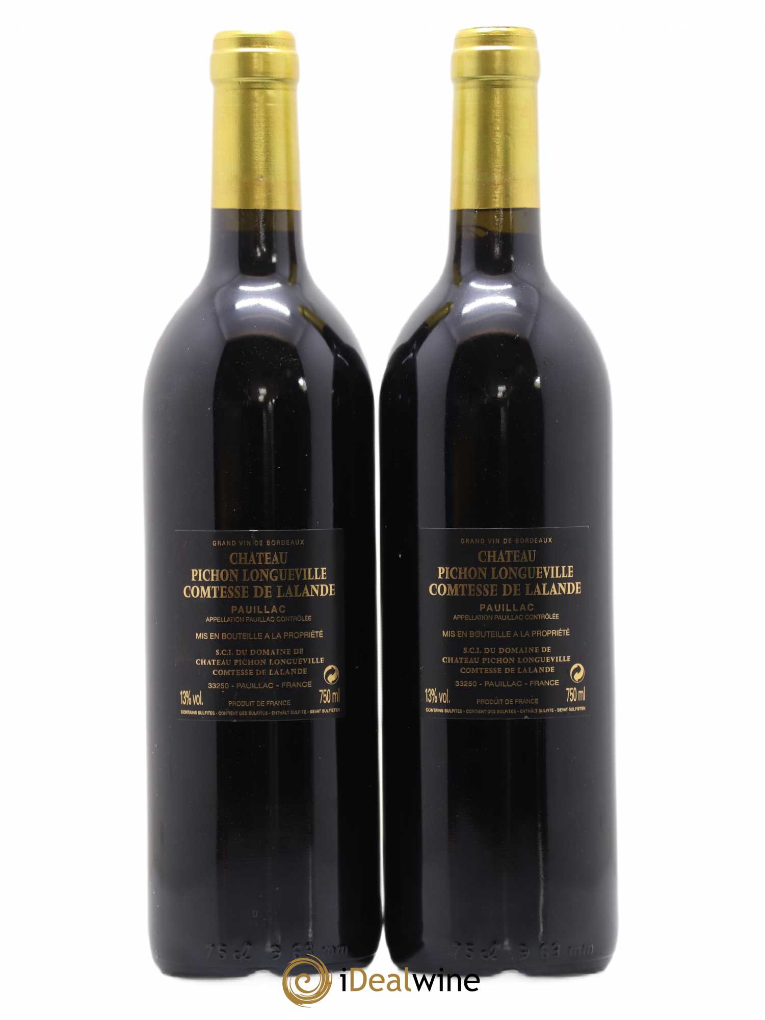 Château Pichon Longueville Comtesse de Lalande 2ème Grand Cru Classé 2009 - Lot de 2 bouteilles - 1