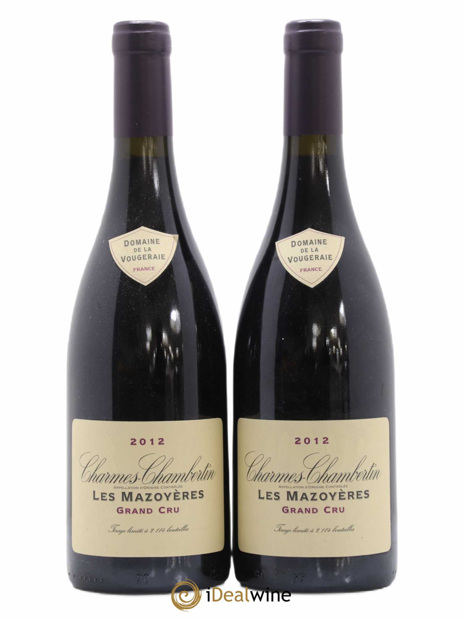 Chambolle-Musigny La Vougeraie 2012 - Lot de 2 bouteilles - 1