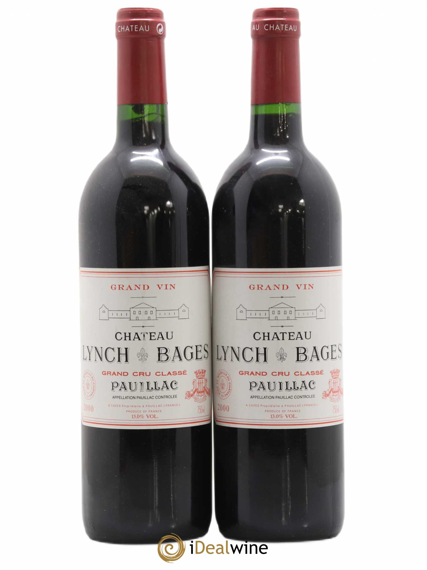 Château Lynch Bages 5ème Grand Cru Classé 2000 - Lot de 2 bouteilles - 0