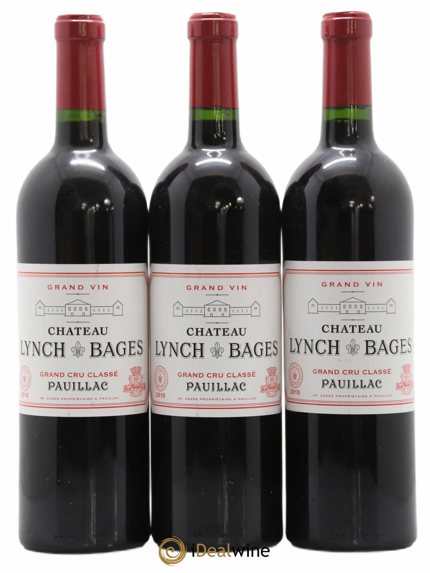 Château Lynch Bages 5ème Grand Cru Classé 2010 - Lot de 3 bouteilles - 0