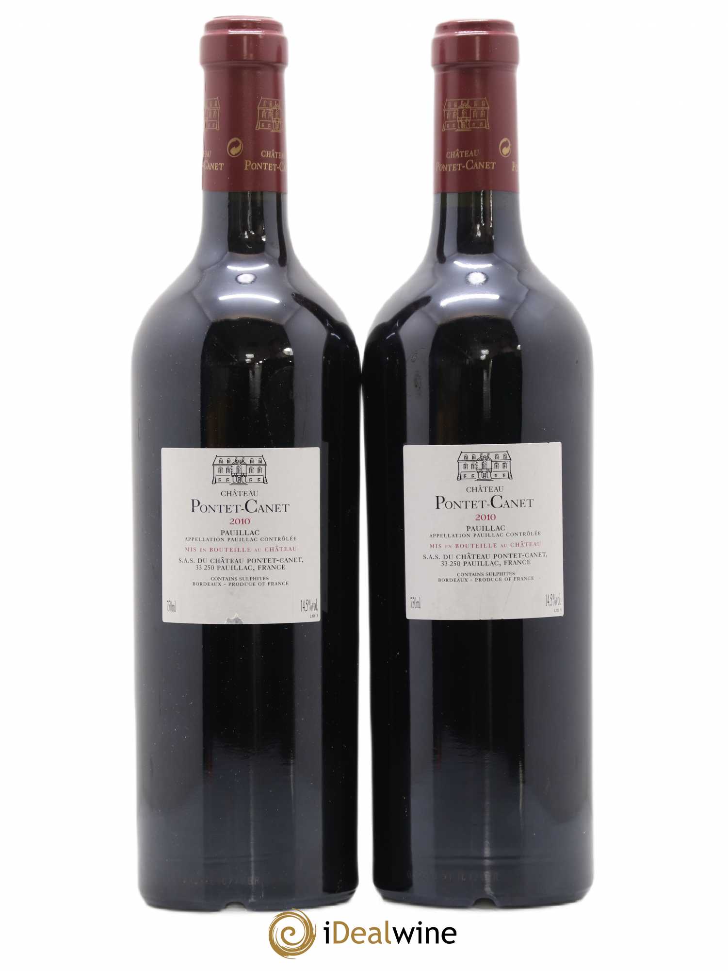 Château Pontet Canet 5ème Grand Cru Classé 2010 - Lot de 2 bouteilles - 1