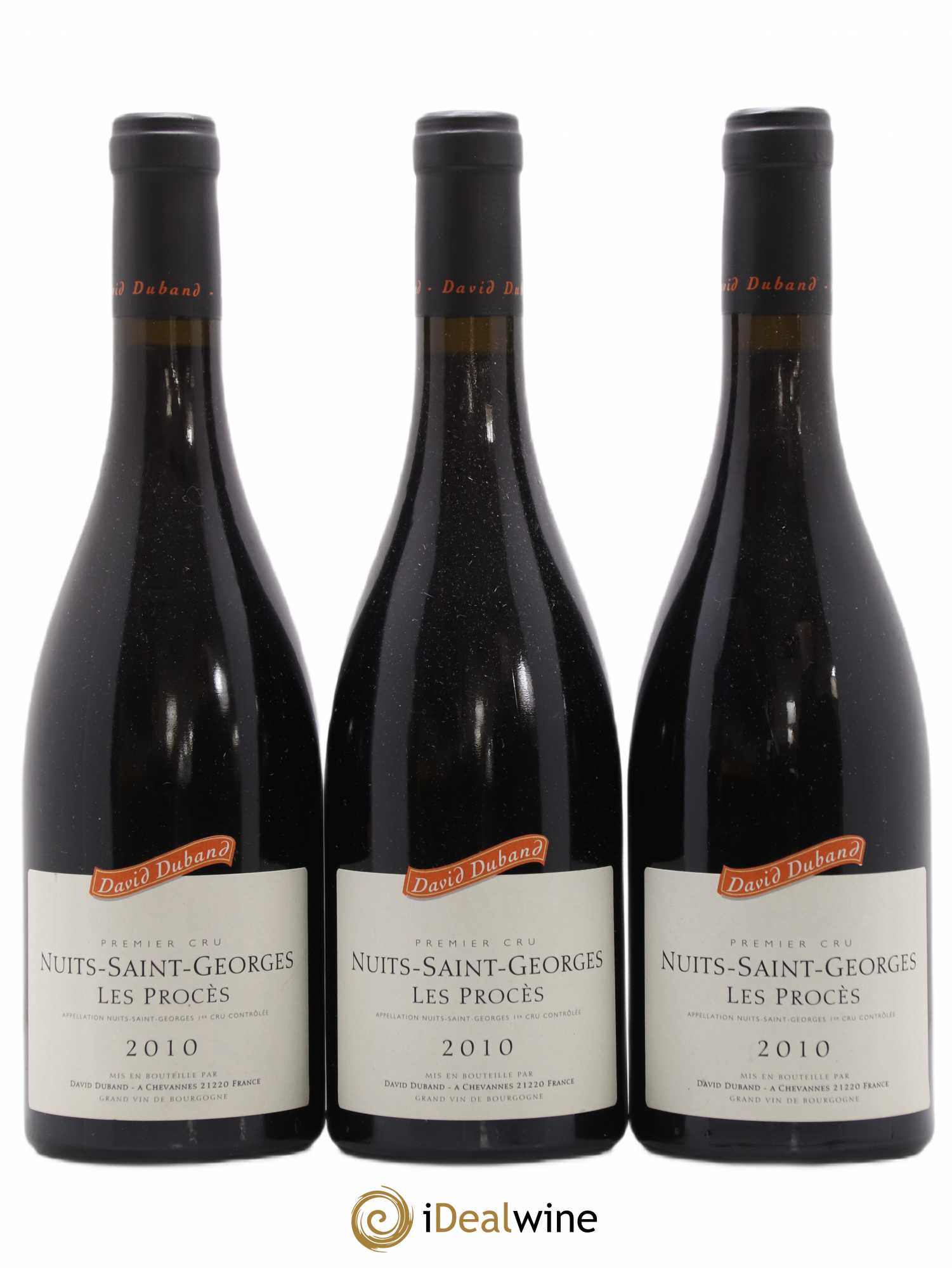 Nuits-Saint-Georges 1er Cru Les Procès David Duband (Domaine) 2010 - Lot de 3 bouteilles - 0