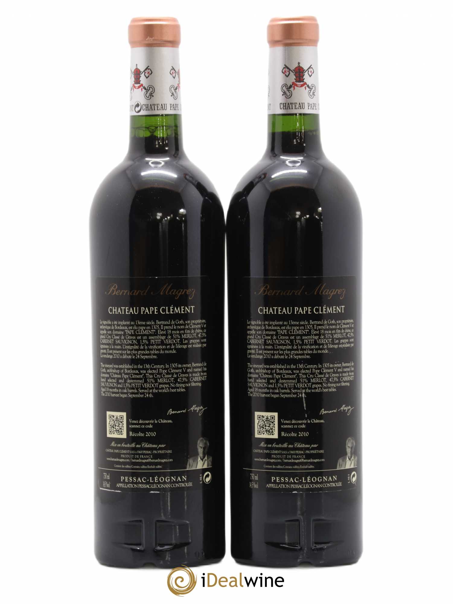 Château Pape Clément Cru Classé de Graves 2010 - Lot de 2 bouteilles - 1