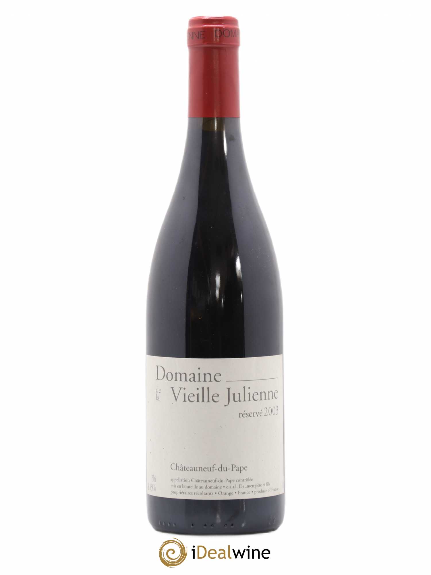Châteauneuf-du-Pape Vieille Julienne (Domaine de la) Réservé Jean-Paul Daumen 2003 - Lot de 1 bouteille - 0