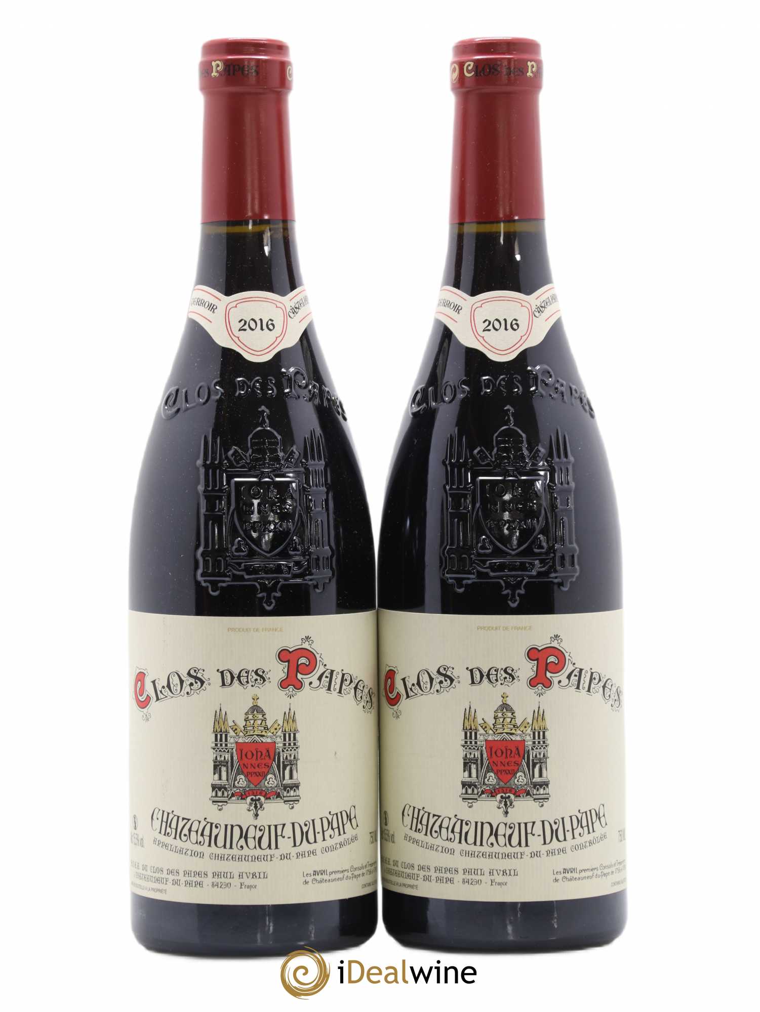 Châteauneuf-du-Pape Clos des Papes - Paul Avril 2016 - Lot de 2 bouteilles - 0