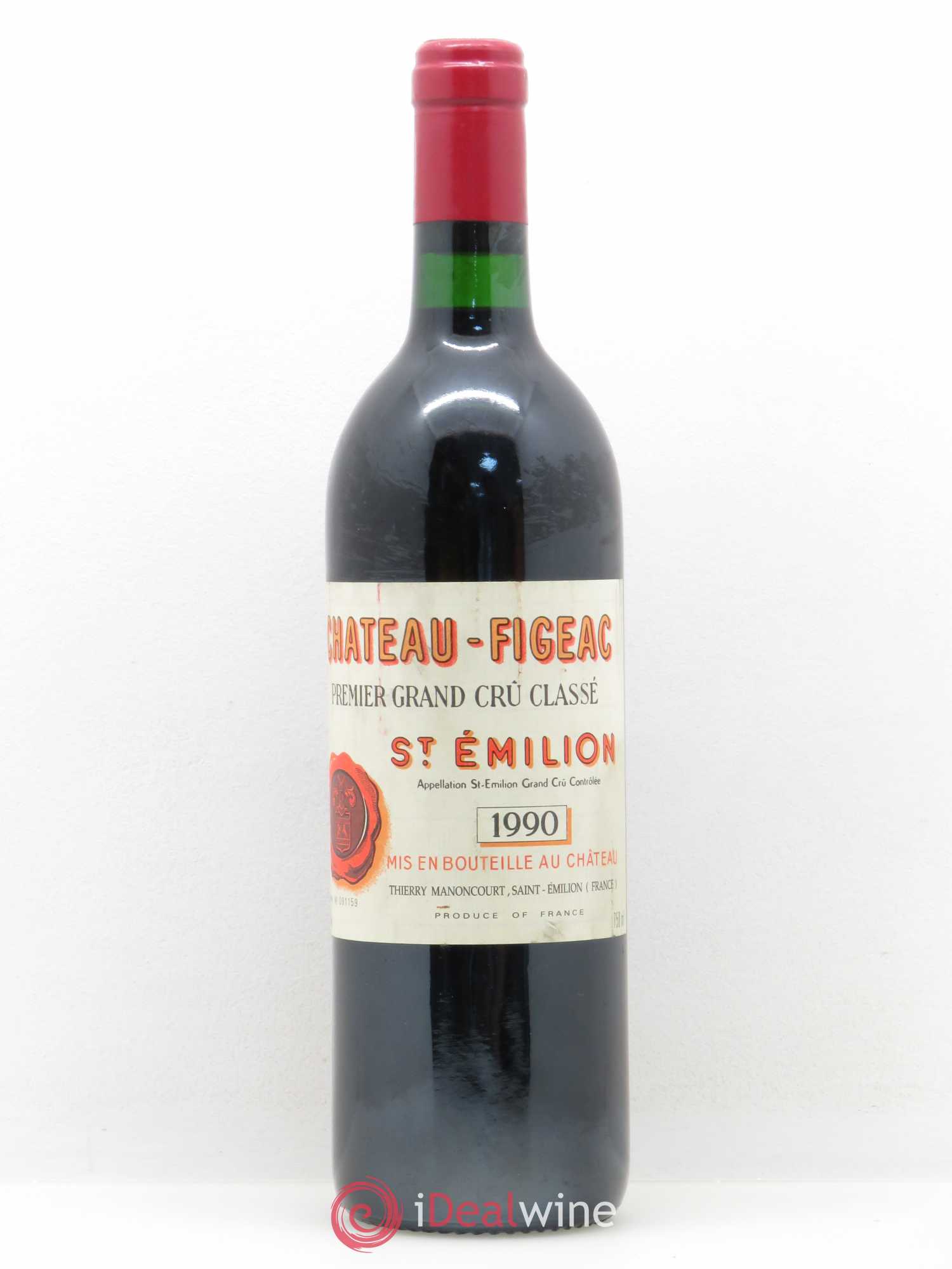 Château Figeac 1er Grand Cru Classé A 1990 - Lot de 1 bouteille - 0