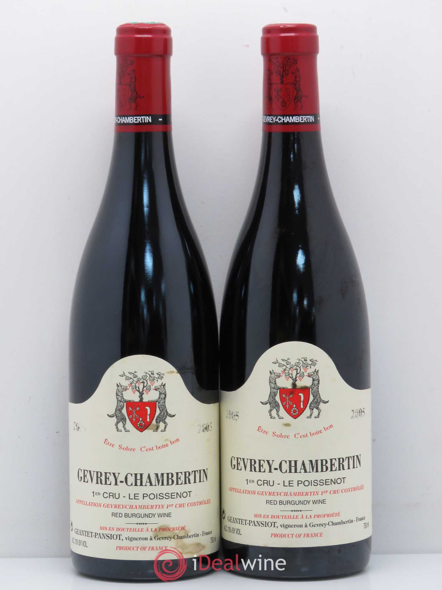 Gevrey-Chambertin 1er Cru Le Poissenot Geantet-Pansiot 2005 - Lot de 2 bouteilles - 0