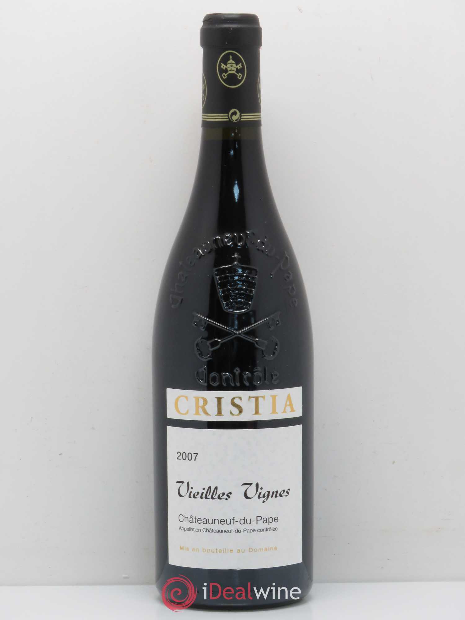 Châteauneuf-du-Pape Domaine de Cristia Vieilles Vignes 2007 - Lot de 1 bouteille - 0