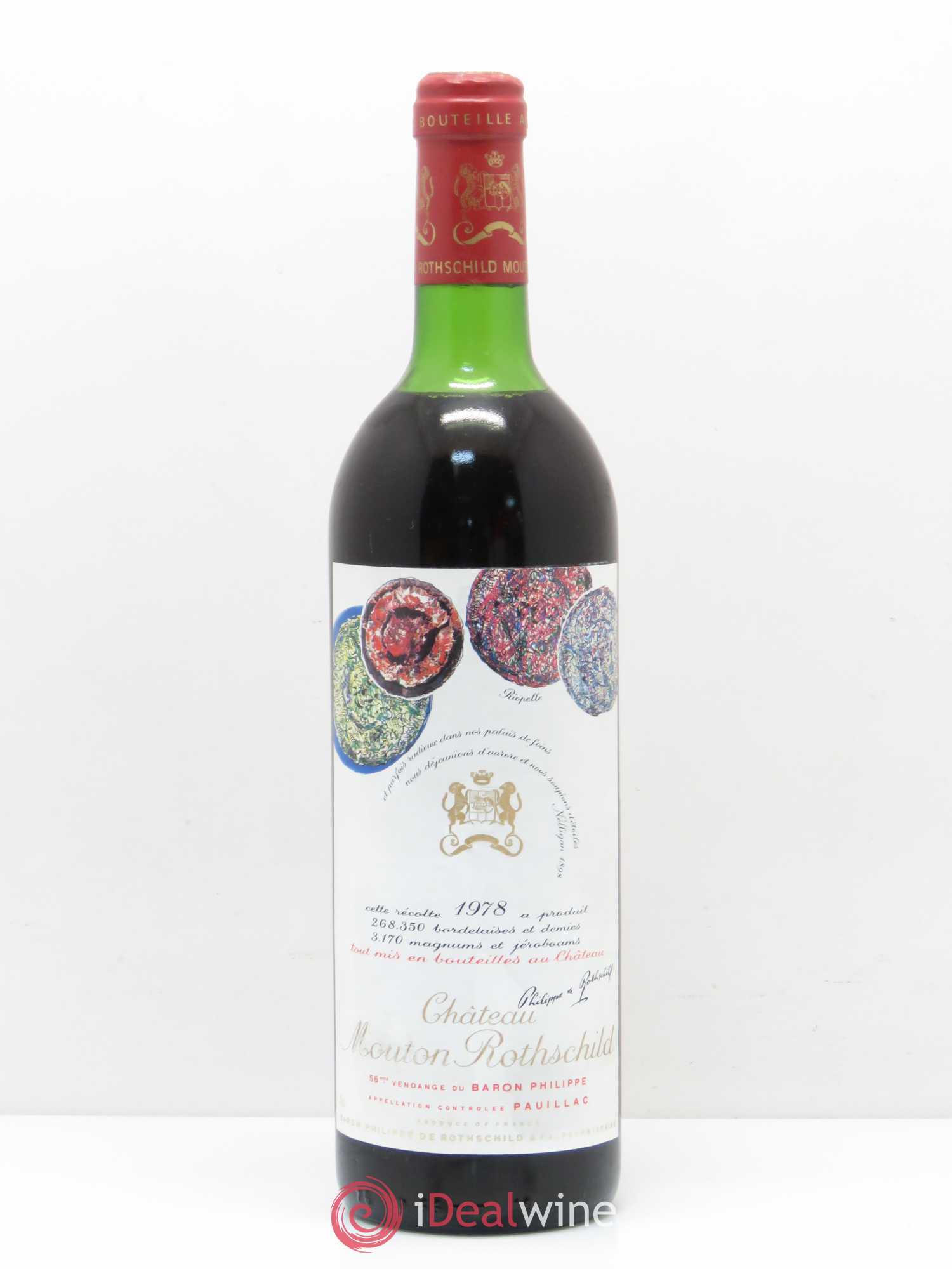 Château Mouton Rothschild 1er Grand Cru Classé 1978 - Lot de 1 bouteille - 0