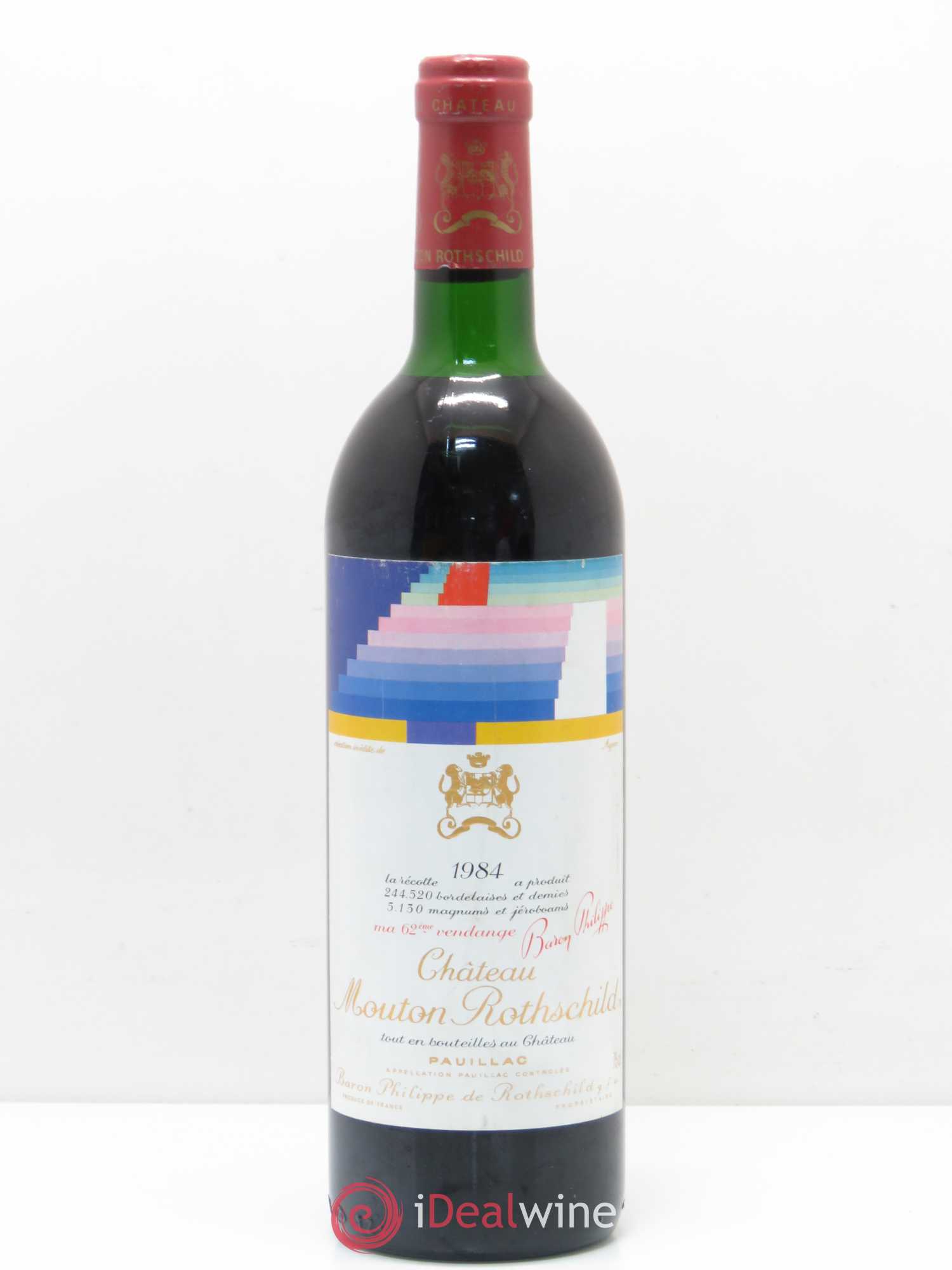 Château Mouton Rothschild 1er Grand Cru Classé 1984 - Lot de 1 bouteille - 0