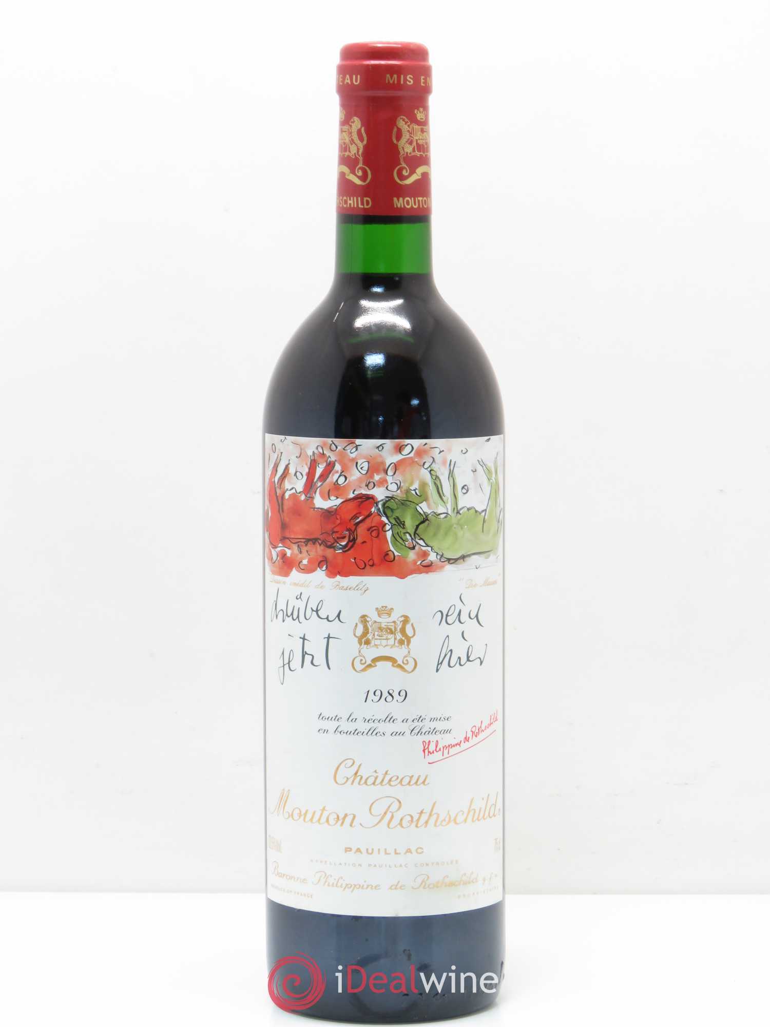 Château Mouton Rothschild 1er Grand Cru Classé 1989 - Lot de 1 bouteille - 0