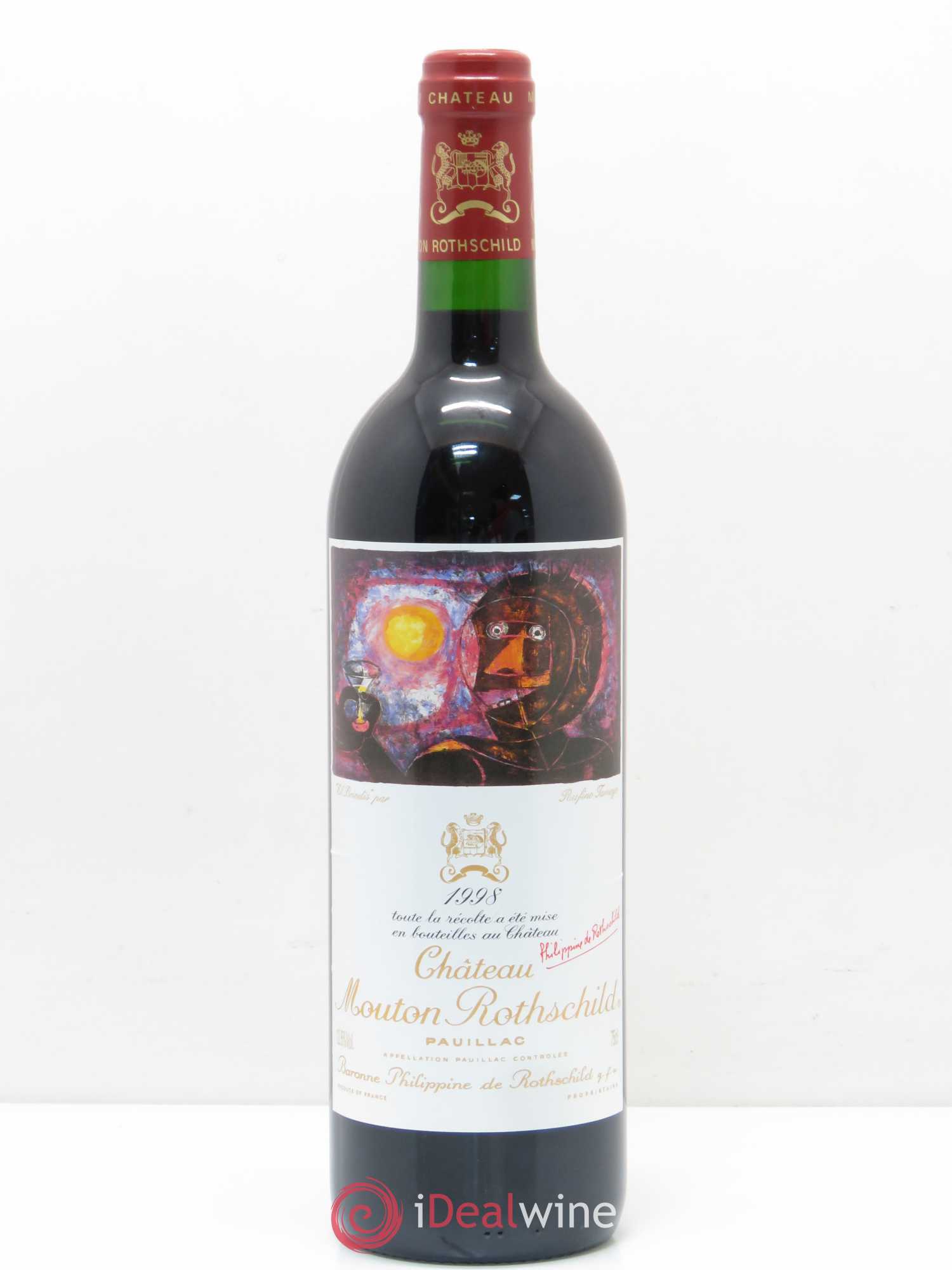 Château Mouton Rothschild 1er Grand Cru Classé 1998 - Lot de 1 bouteille - 0