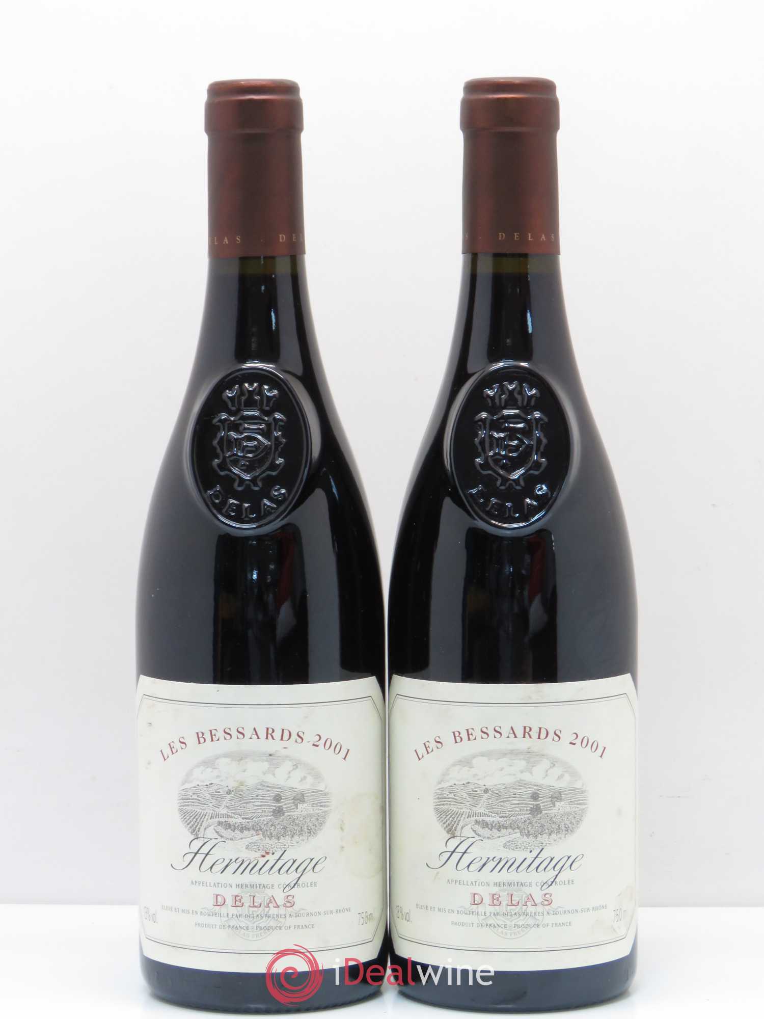 Hermitage Les Bessards Delas Frères 2001 - Lot de 2 bouteilles - 0
