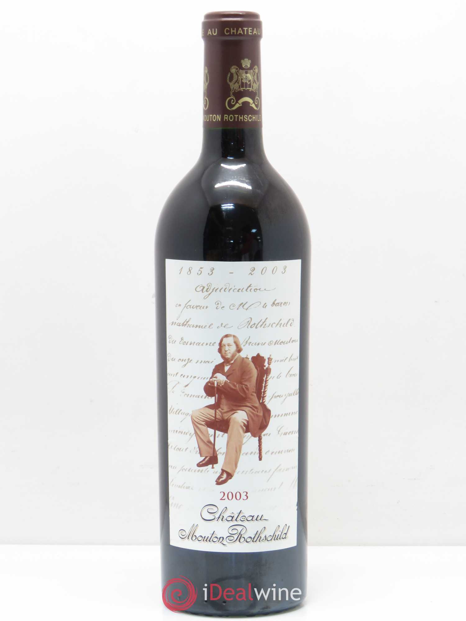 Château Mouton Rothschild 1er Grand Cru Classé 2003 - Lot de 1 bouteille - 0