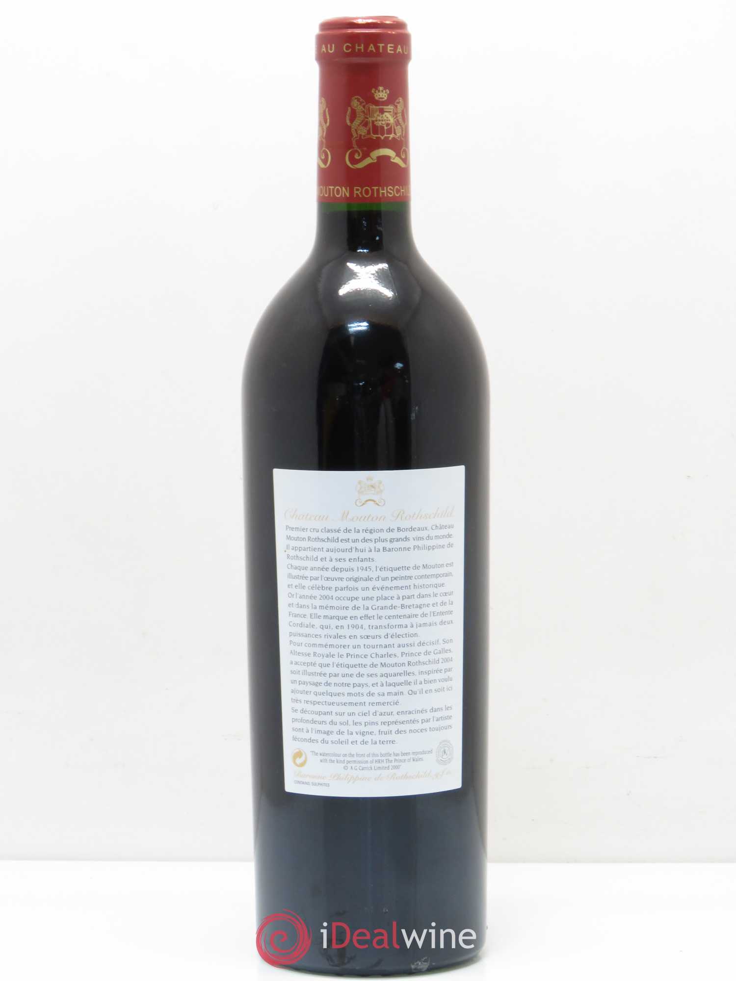 Château Mouton Rothschild 1er Grand Cru Classé 2004 - Lot de 1 bouteille - 1