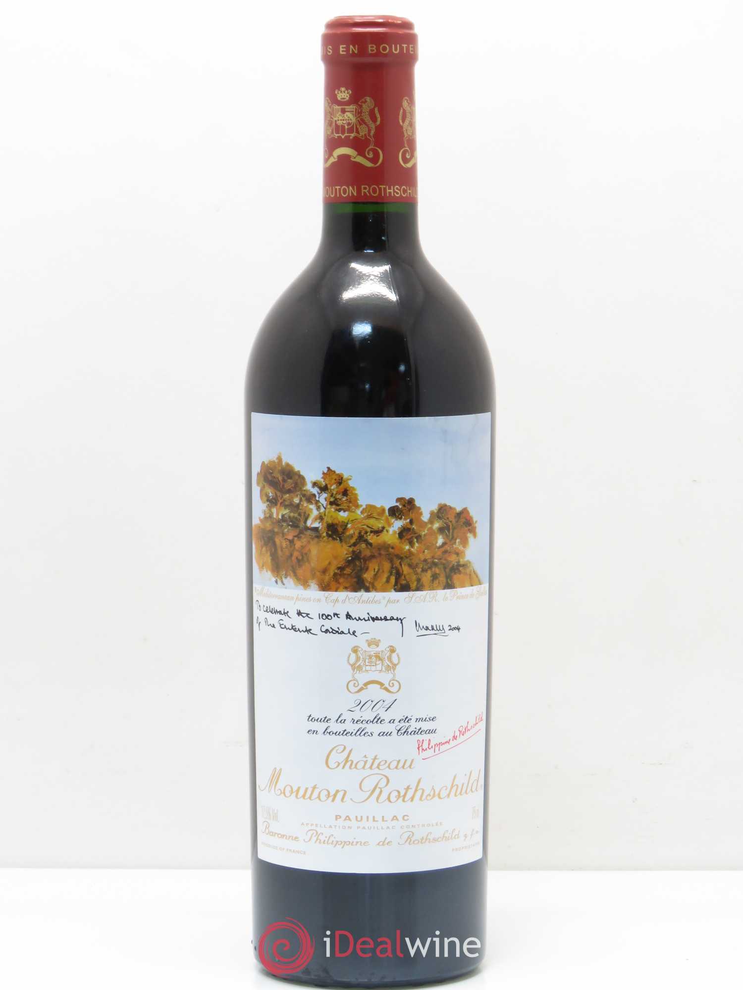 Château Mouton Rothschild 1er Grand Cru Classé 2004 - Lot de 1 bouteille - 0