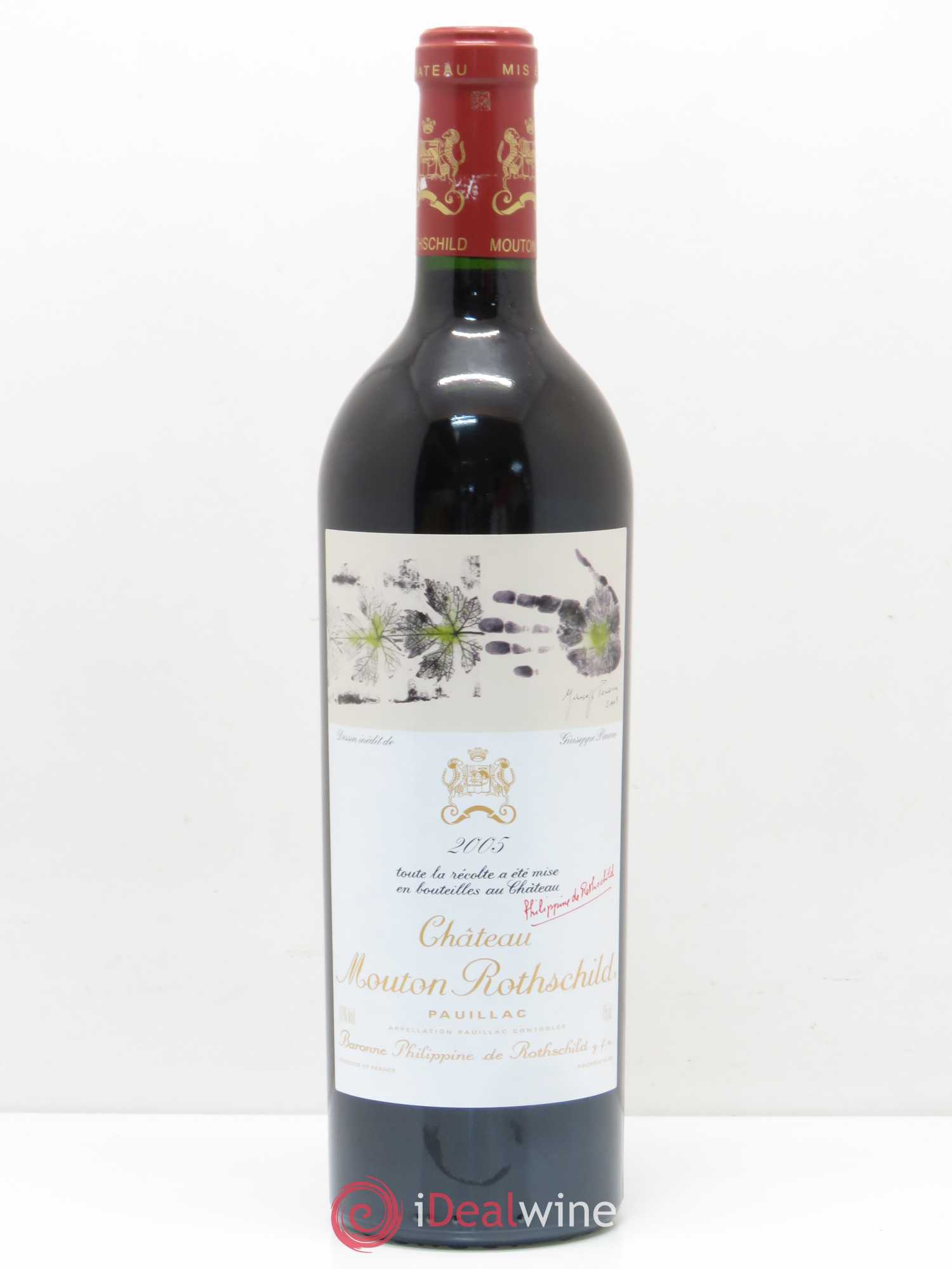 Château Mouton Rothschild 1er Grand Cru Classé 2005 - Lot de 1 bouteille - 0