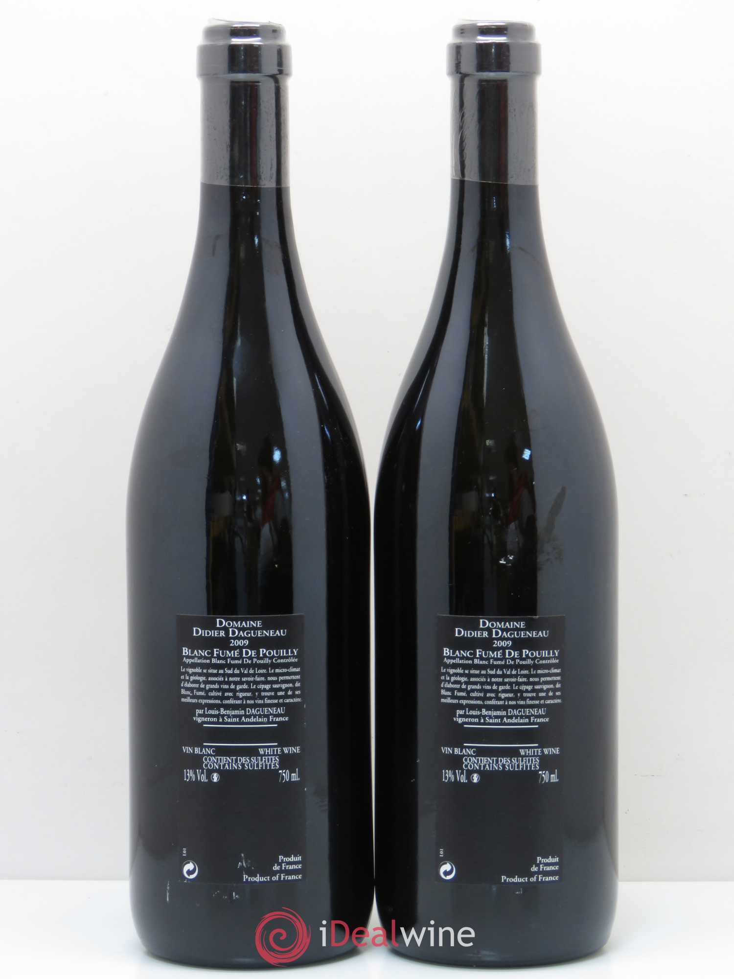 Vin de France (anciennement Pouilly-Fumé) Silex Dagueneau (Domaine Didier - Louis-Benjamin) 2009 - Lot de 2 bouteilles - 1