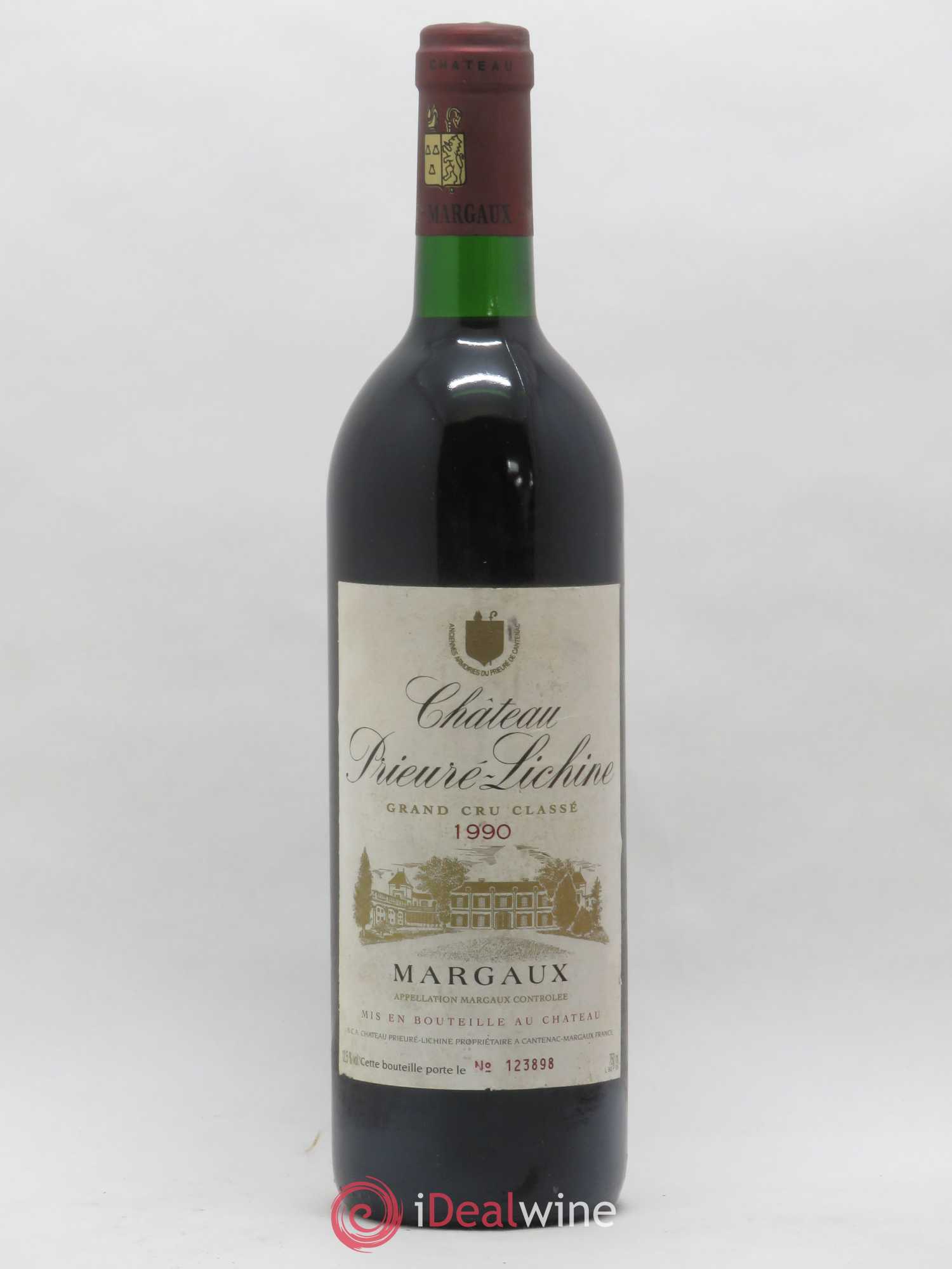 Château Prieuré Lichine 4ème Grand Cru Classé 1990 - Lot de 1 bouteille - 0