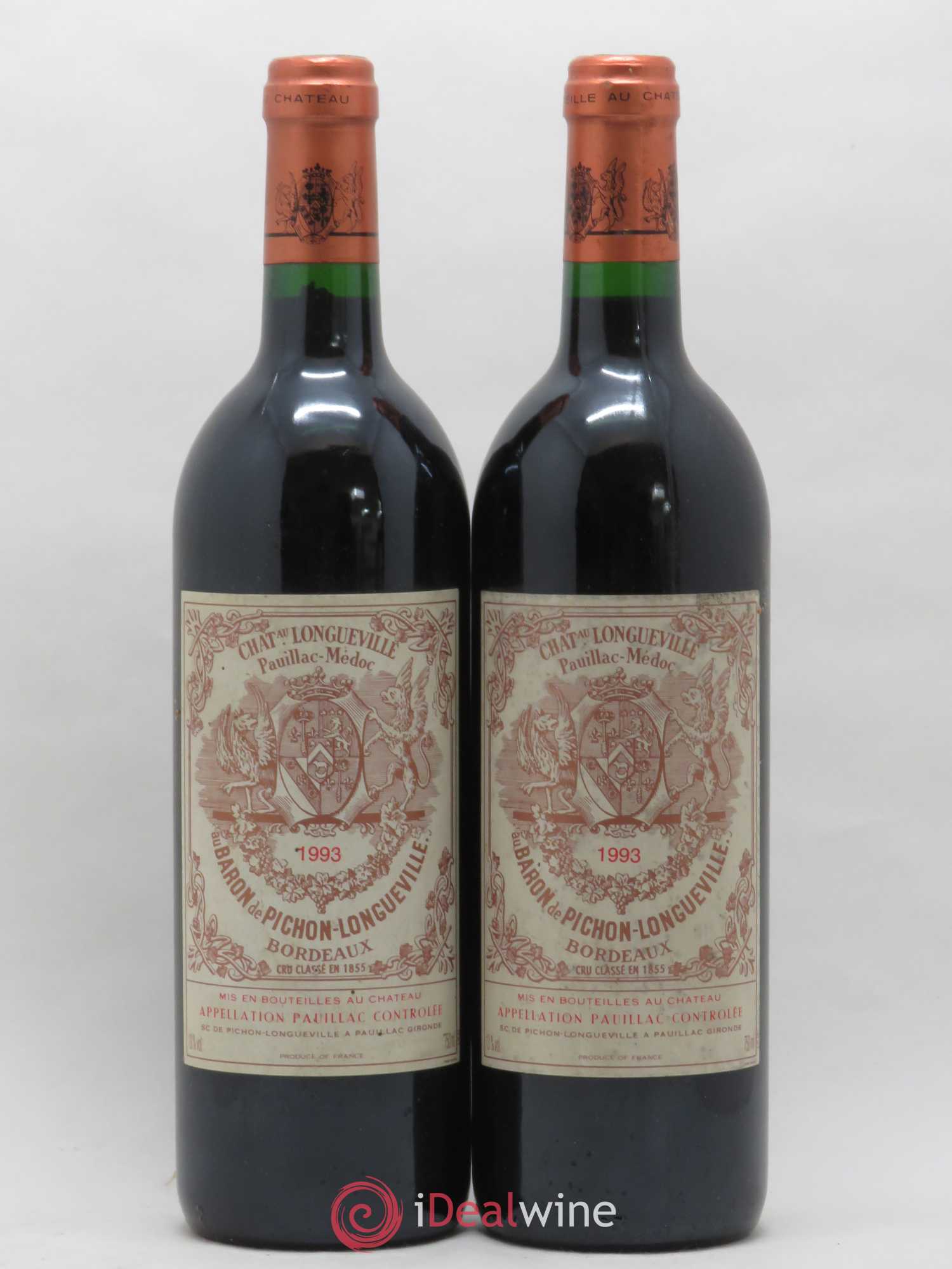 Pichon Longueville Baron 2ème Grand Cru Classé 1993 - Lot de 2 bouteilles - 0
