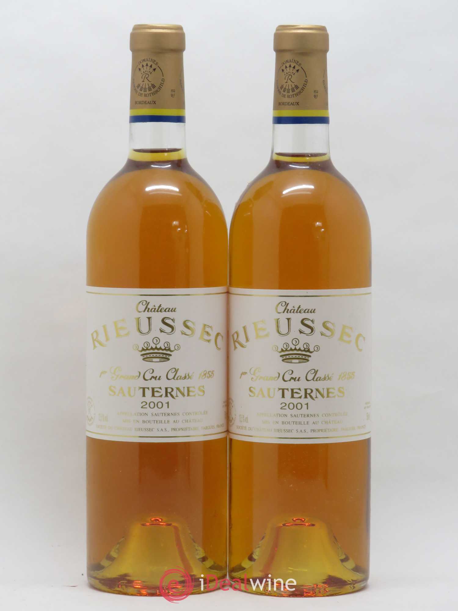 Château Rieussec 1er Grand Cru Classé 2001 - Lotto di 2 bottiglie - 0