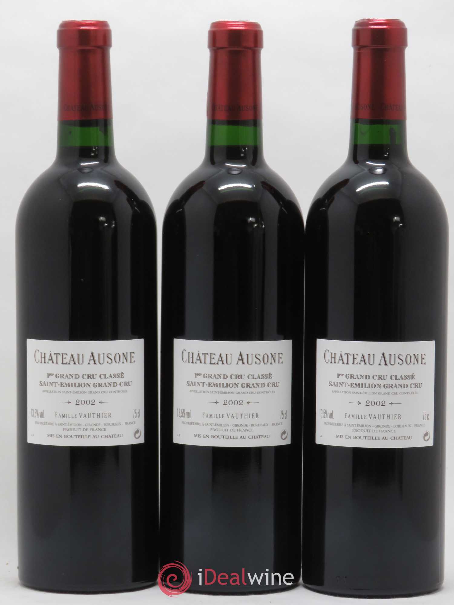 Château Ausone 1er Grand Cru Classé A 2002 - Lot de 3 bouteilles - 1