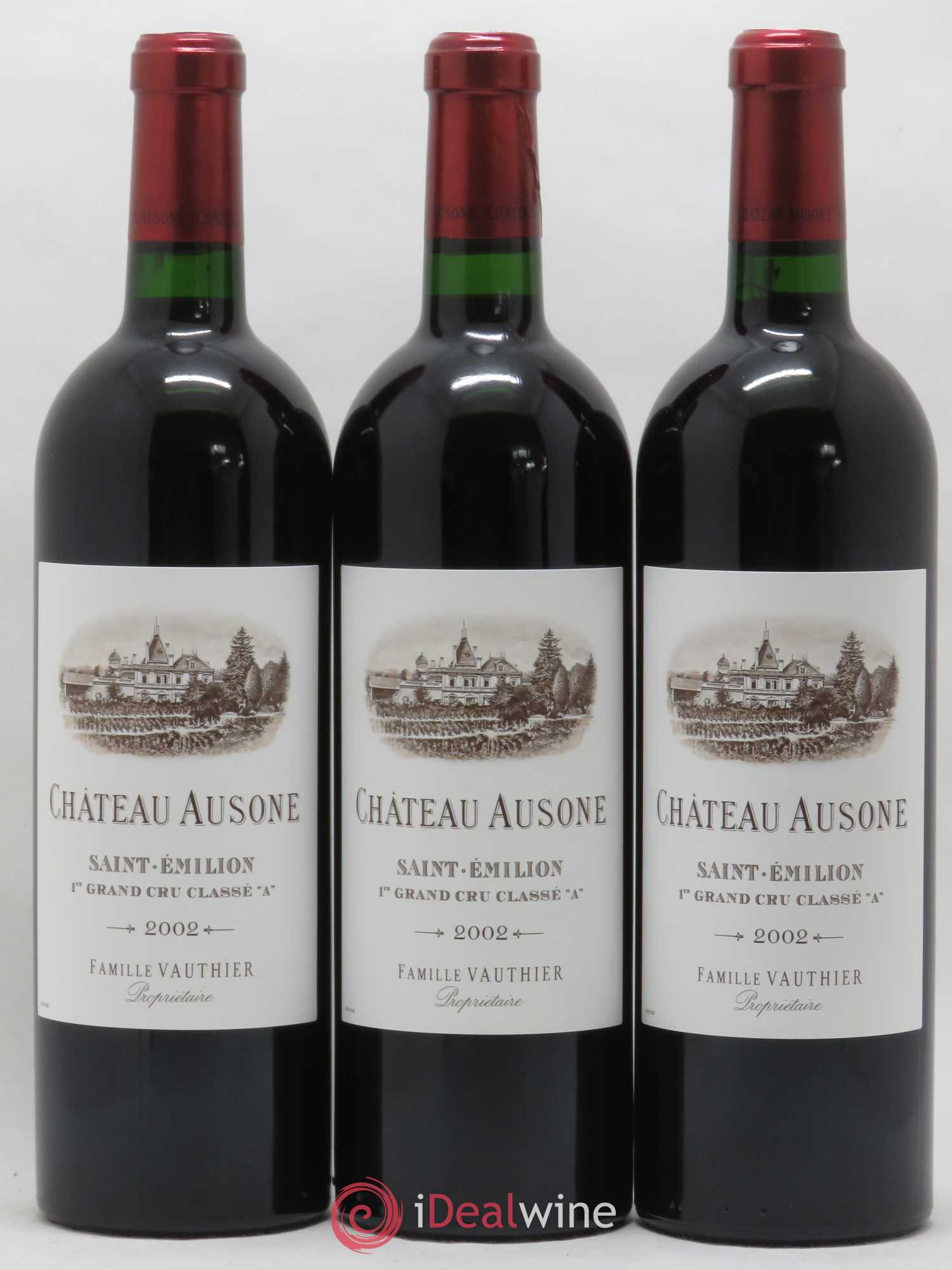 Château Ausone 1er Grand Cru Classé A 2002 - Lot de 3 bouteilles - 0