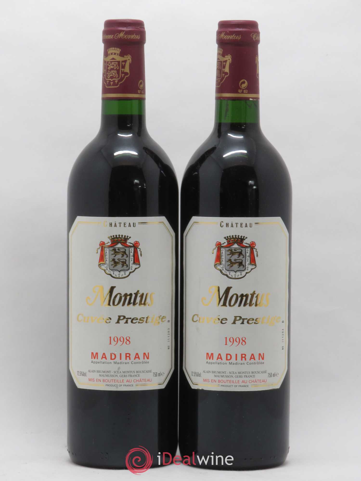 Madiran Château Montus-Prestige Alain Brumont 1998 - Lot de 2 bouteilles - 0
