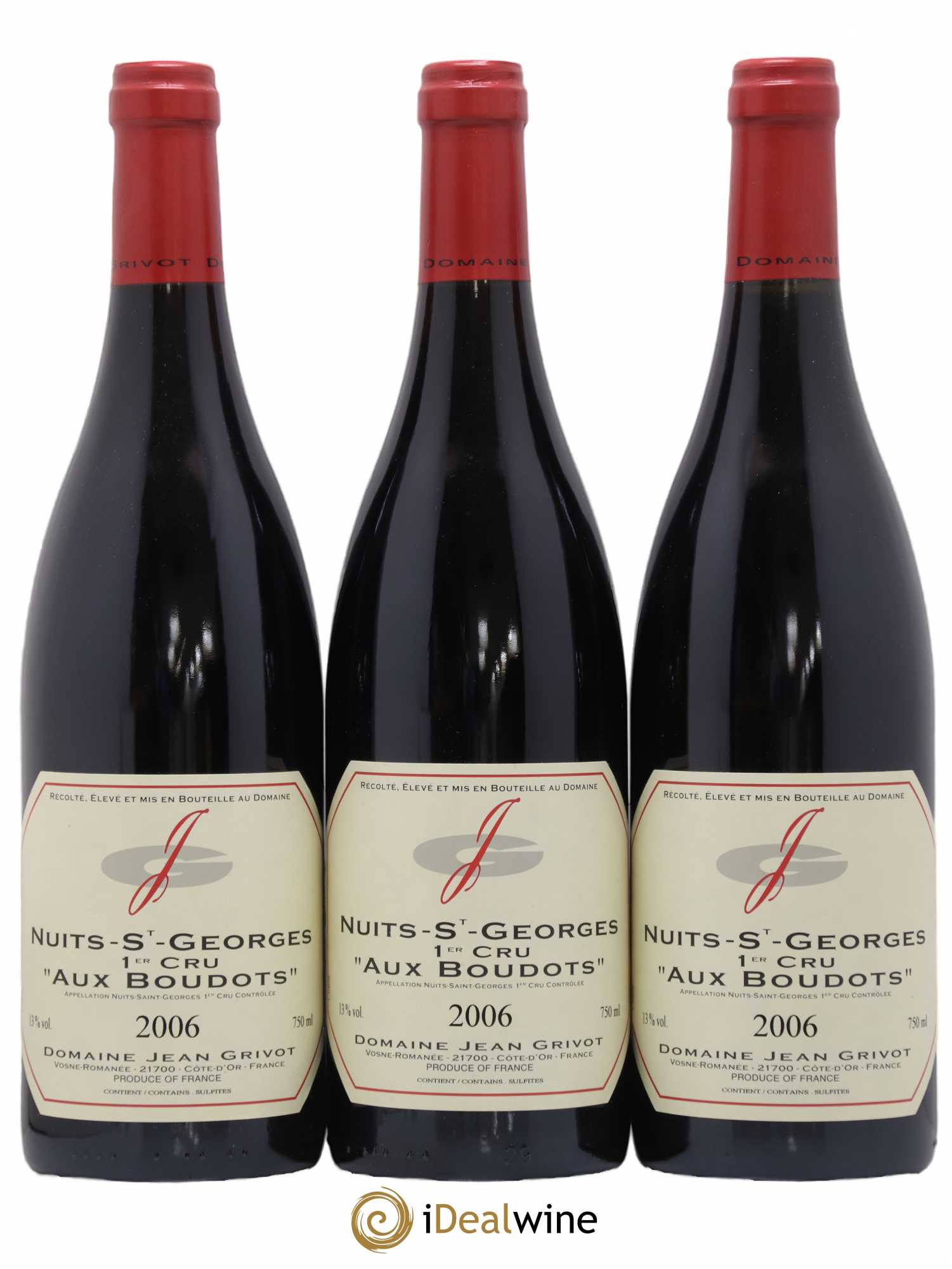 Nuits-Saint-Georges 1er Cru Aux Boudots Jean Grivot 2006 - Lot de 3 bouteilles - 0