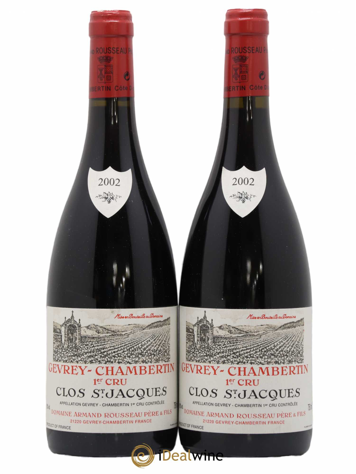 Gevrey-Chambertin 1er Cru Clos Saint-Jacques Armand Rousseau (Domaine) 2002 - Lot de 2 bouteilles - 0