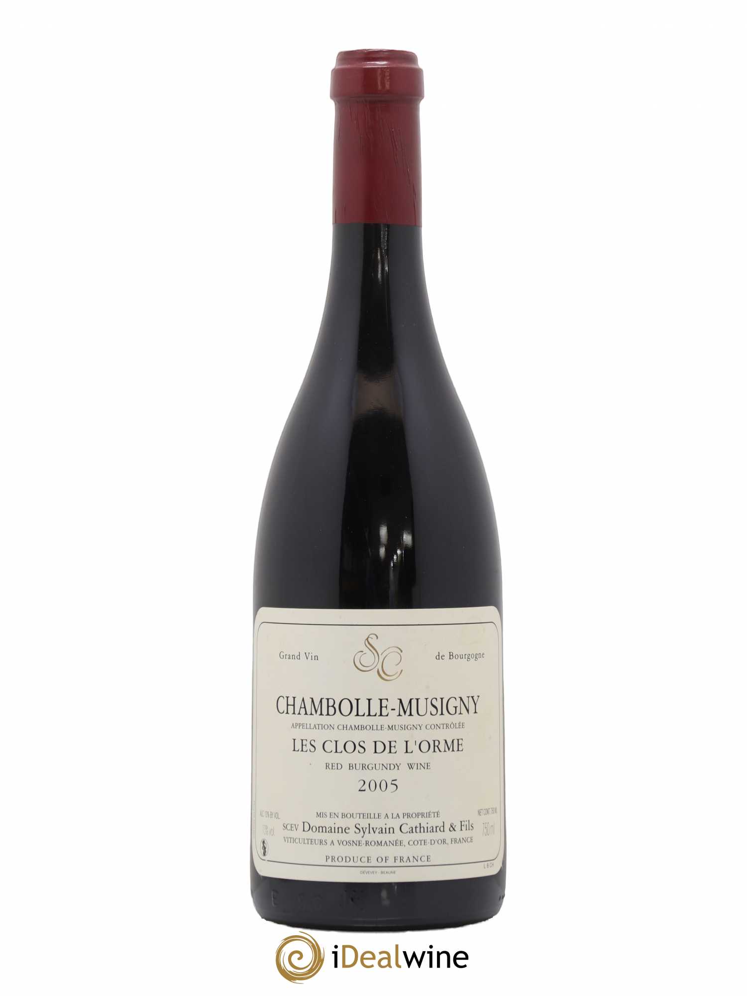 Chambolle-Musigny Les Clos de l'Orme Sylvain Cathiard & Fils 2005 - Lot de 1 bouteille - 0