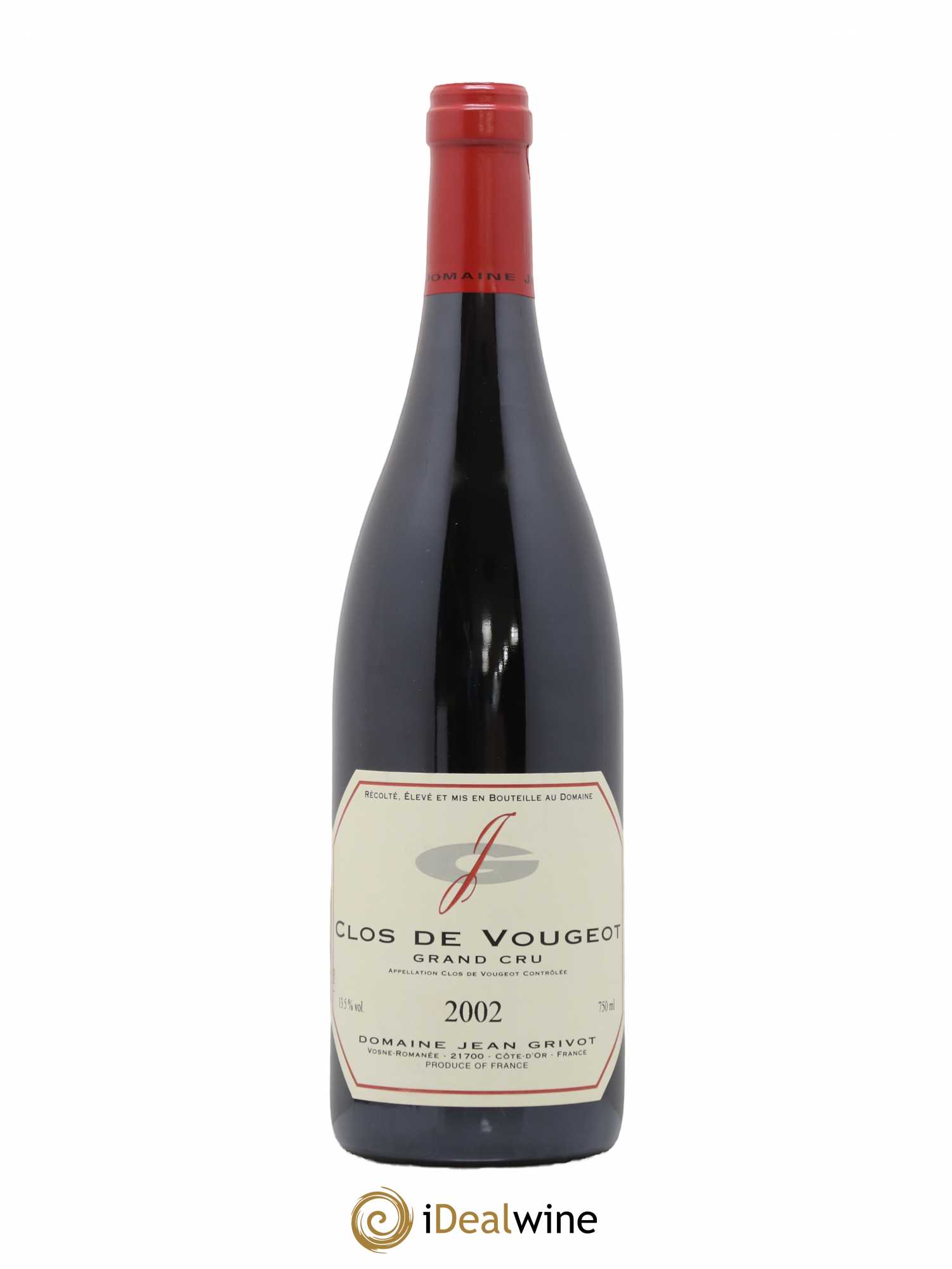Clos de Vougeot Grand Cru Jean Grivot 2002 - Lot de 1 bouteille - 0