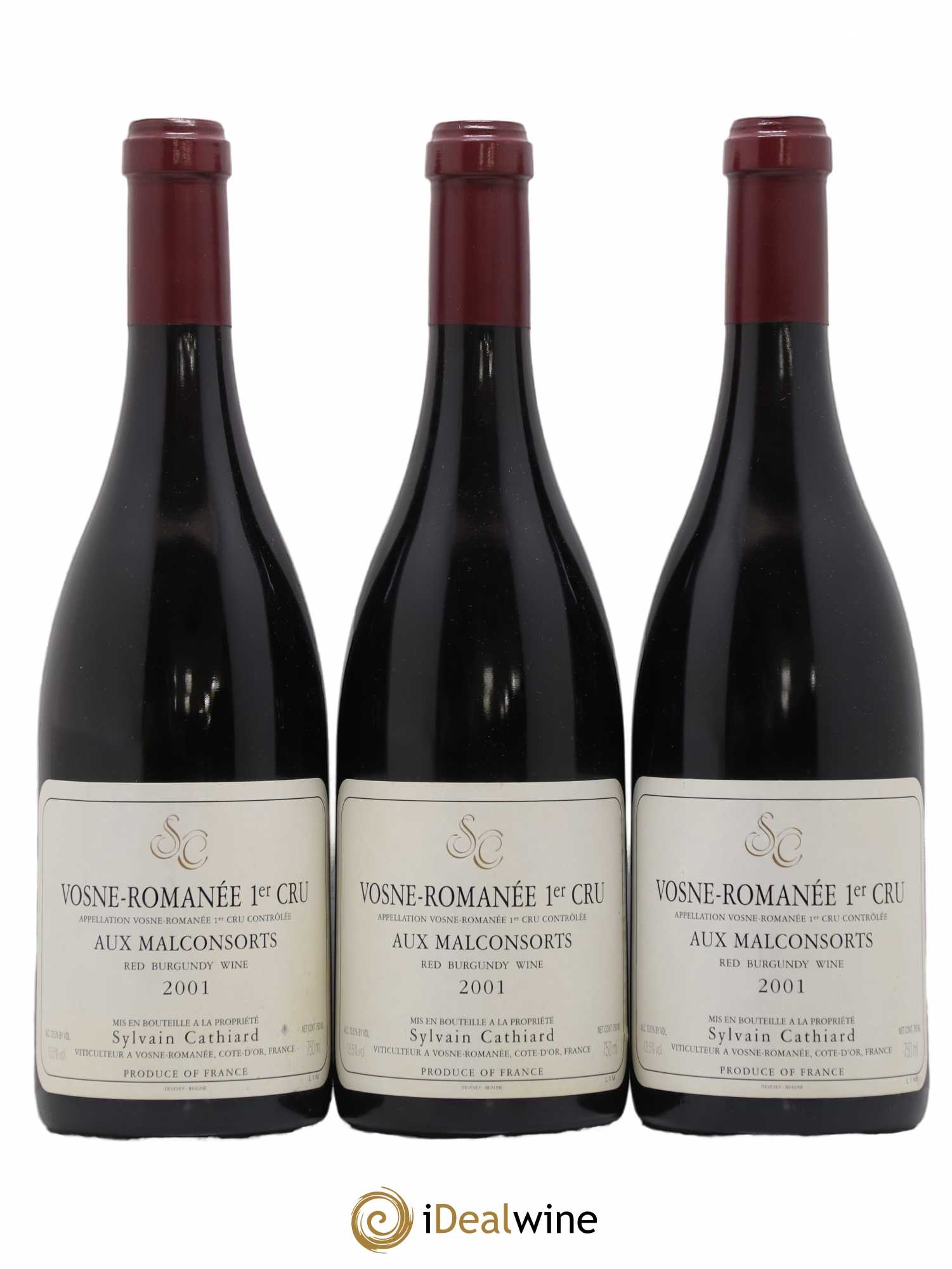 Vosne-Romanée 1er Cru Aux Malconsorts Sylvain Cathiard & Fils 2001 - Lot de 3 bouteilles - 0