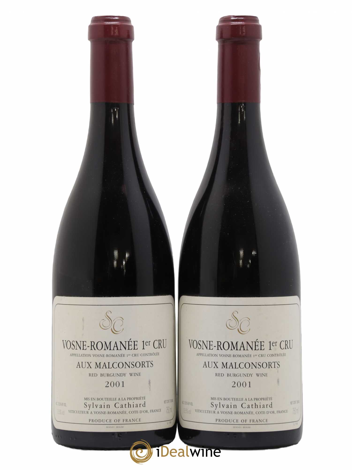 Vosne-Romanée 1er Cru Aux Malconsorts Sylvain Cathiard & Fils 2001 - Lotto di 2 bottiglie - 0