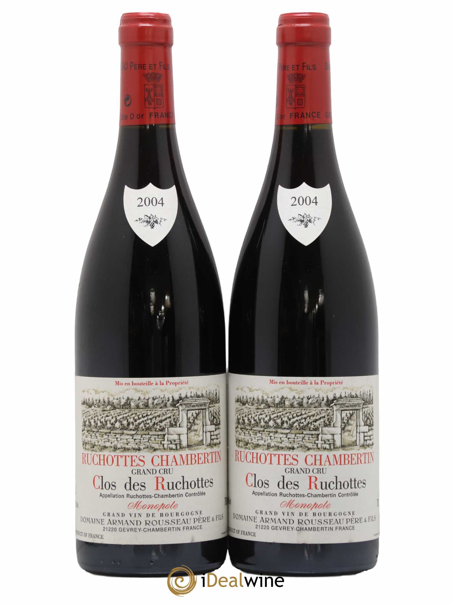 Ruchottes-Chambertin Grand Cru Clos des Ruchottes Armand Rousseau (Domaine) 2004 - Lot of 2 bottles - 0