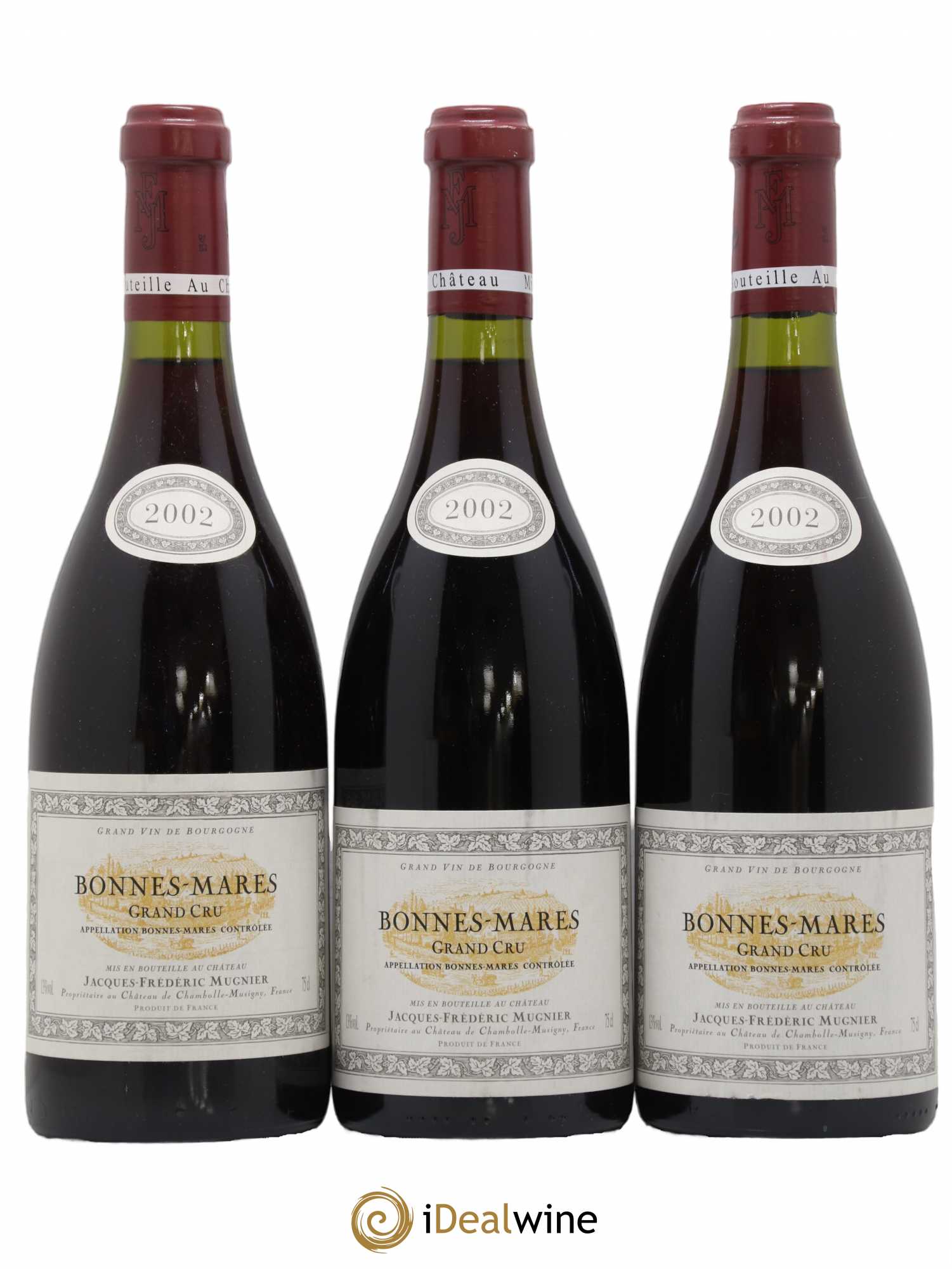 Bonnes-Mares Grand Cru Jacques-Frédéric Mugnier 2002 - Lot de 3 bouteilles - 0