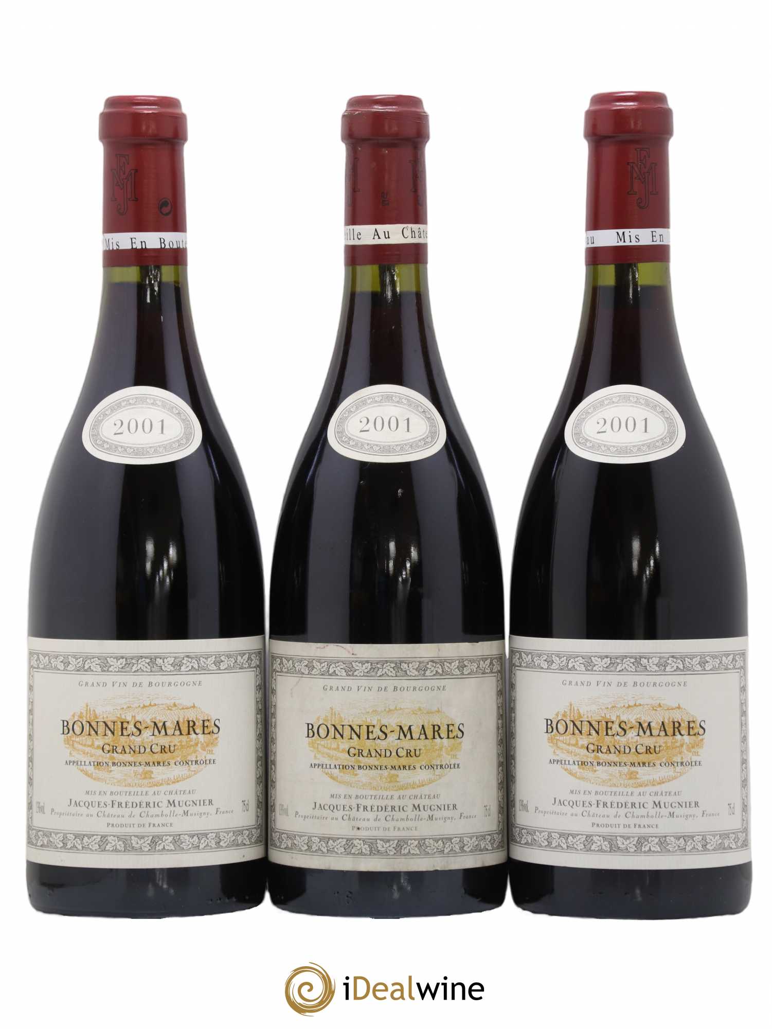 Bonnes-Mares Grand Cru Jacques-Frédéric Mugnier 2001 - Lot de 3 bouteilles - 0