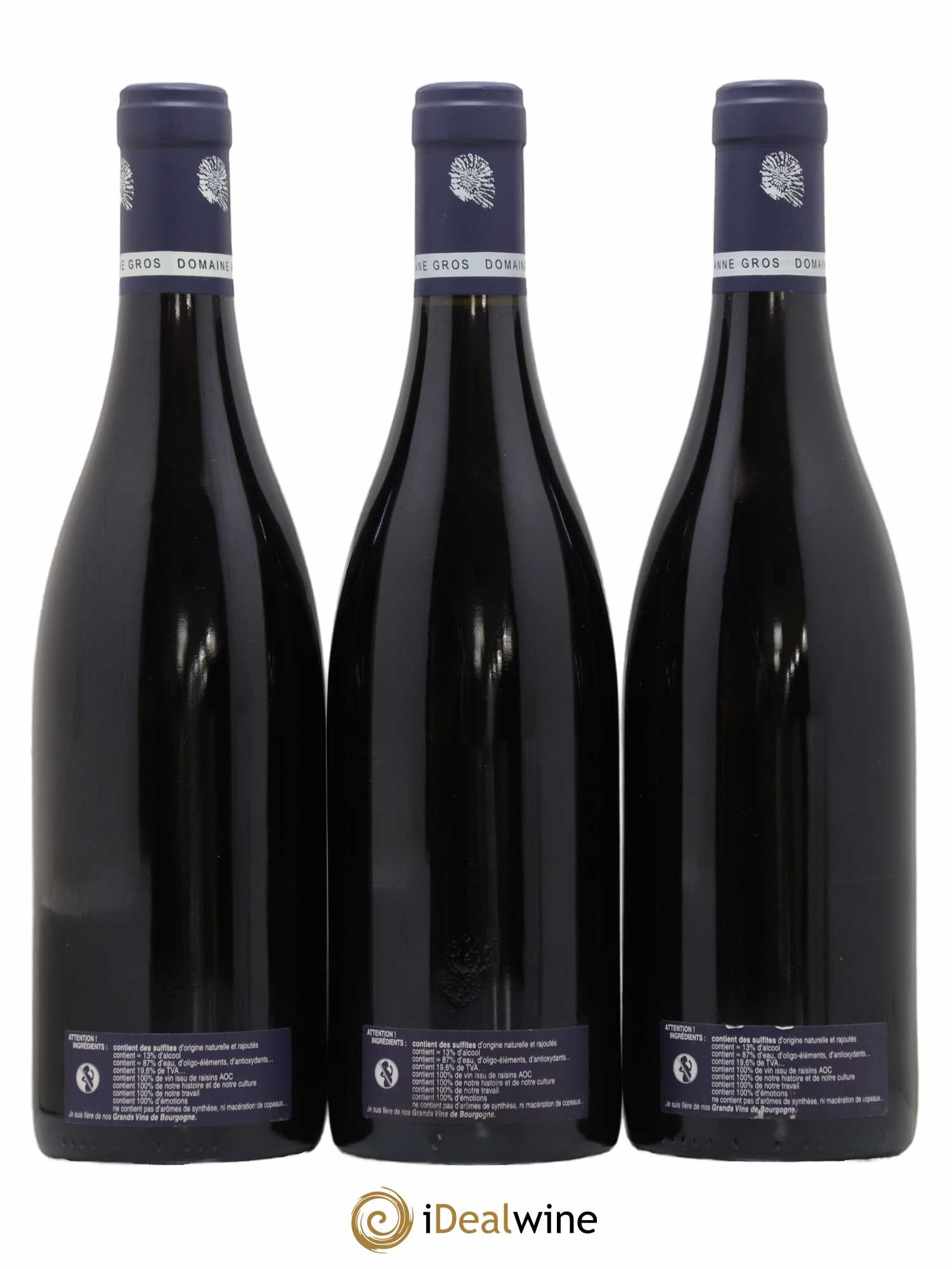 Clos de Vougeot Grand Cru Le Grand Maupertui Anne Gros 2006 - Lot de 3 bouteilles - 1