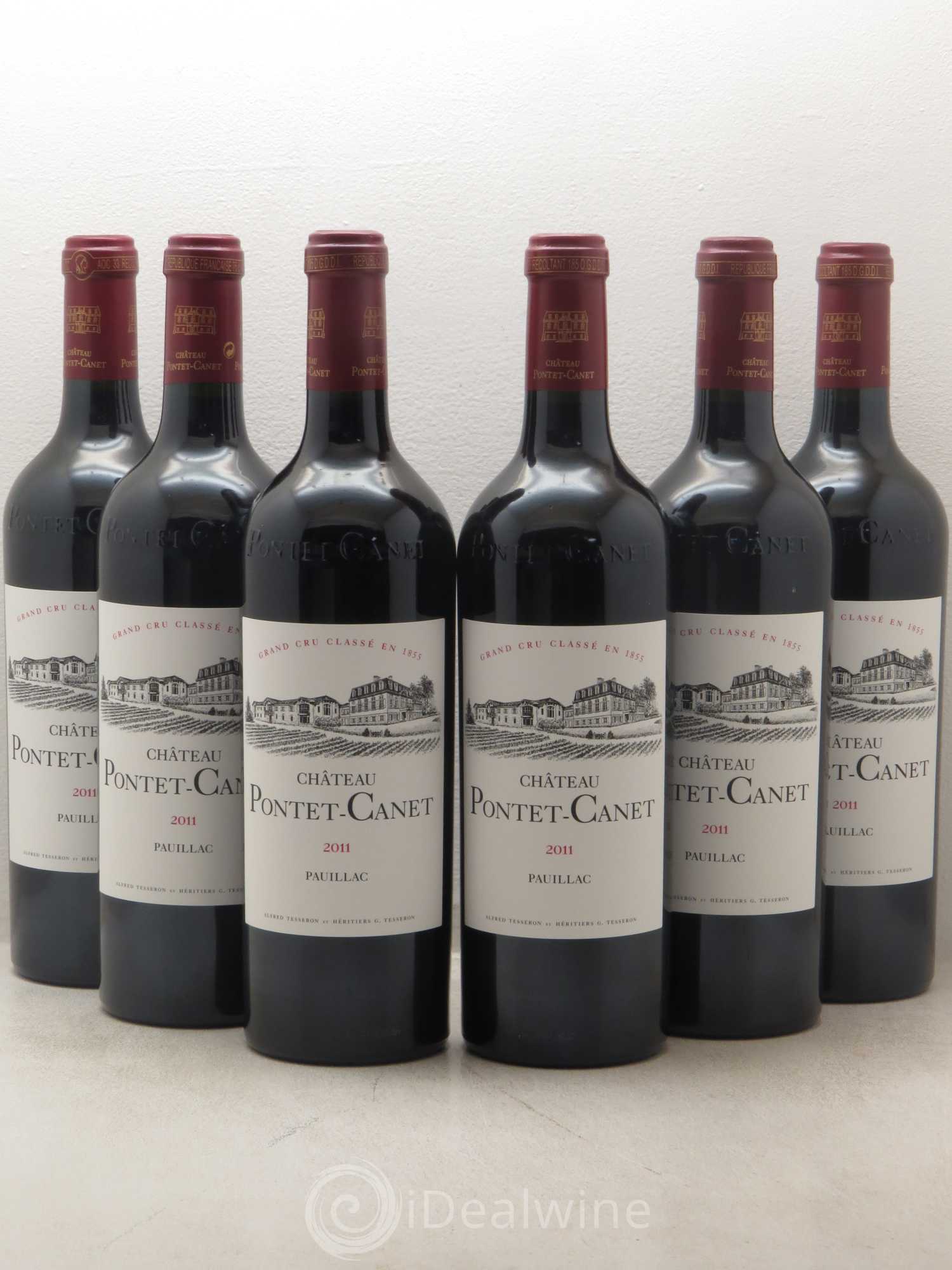 Château Pontet Canet 5ème Grand Cru Classé 2011 - Lot de 6 bouteilles - 0