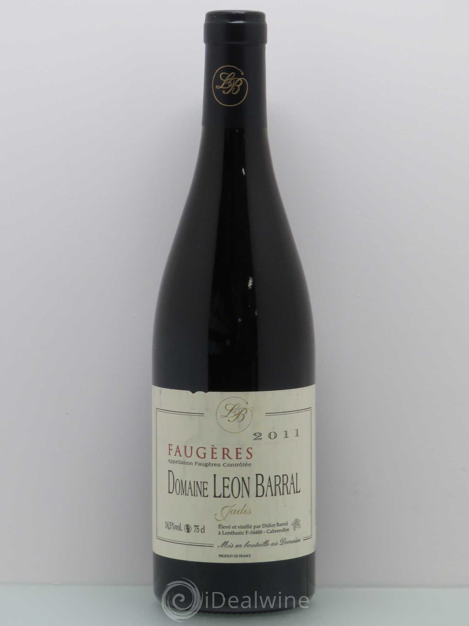 Faugères Jadis Domaine Léon Barral 2011 - Lot de 1 bouteille - 0