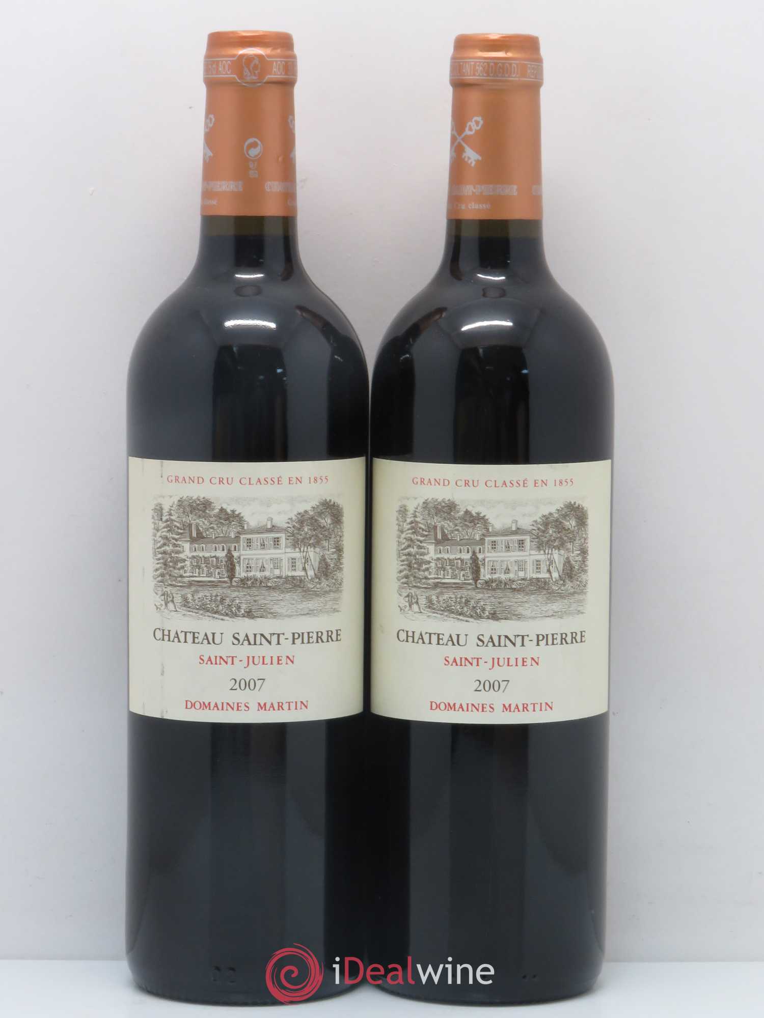 Château Saint-Pierre 4ème Grand Cru Classé 2007 - Lot de 2 bouteilles - 0