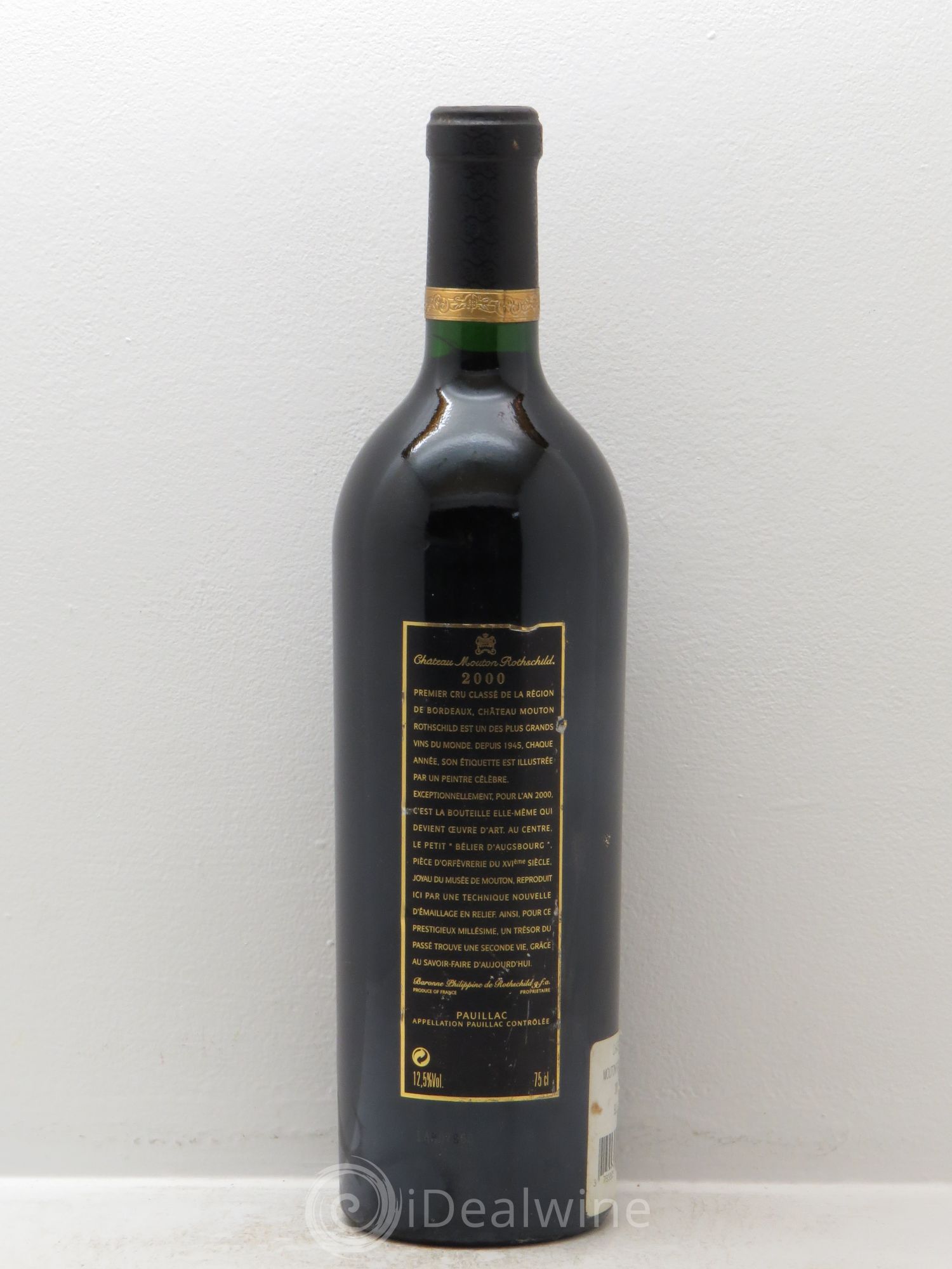 Château Mouton Rothschild 1er Grand Cru Classé 2000 - Lot de 1 bouteille - 1
